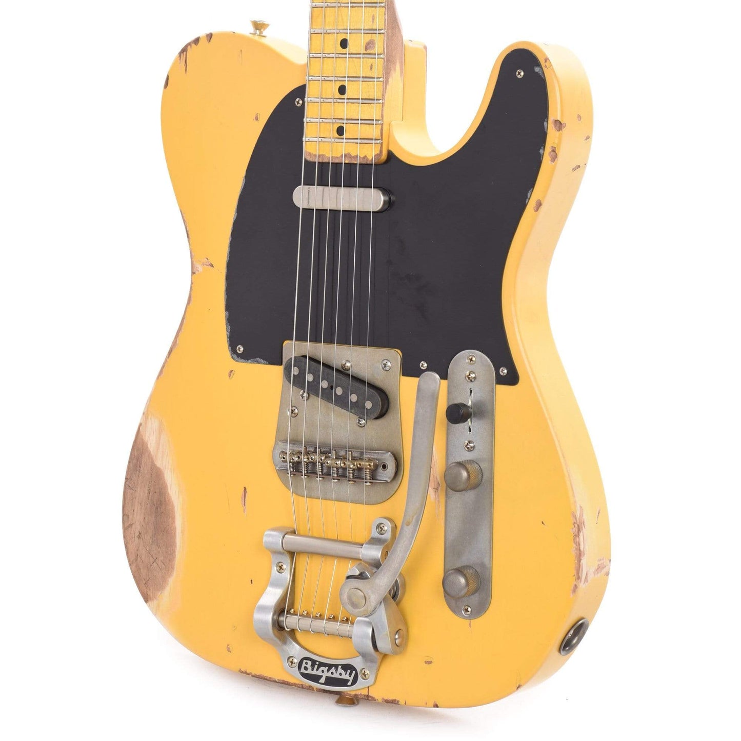 Nash T-52 Butterscotch Blonde Heavy Relic w/1-Ply Black Pickguard, Lollar Pickups, & Bigsby Electric Guitars / Solid Body
