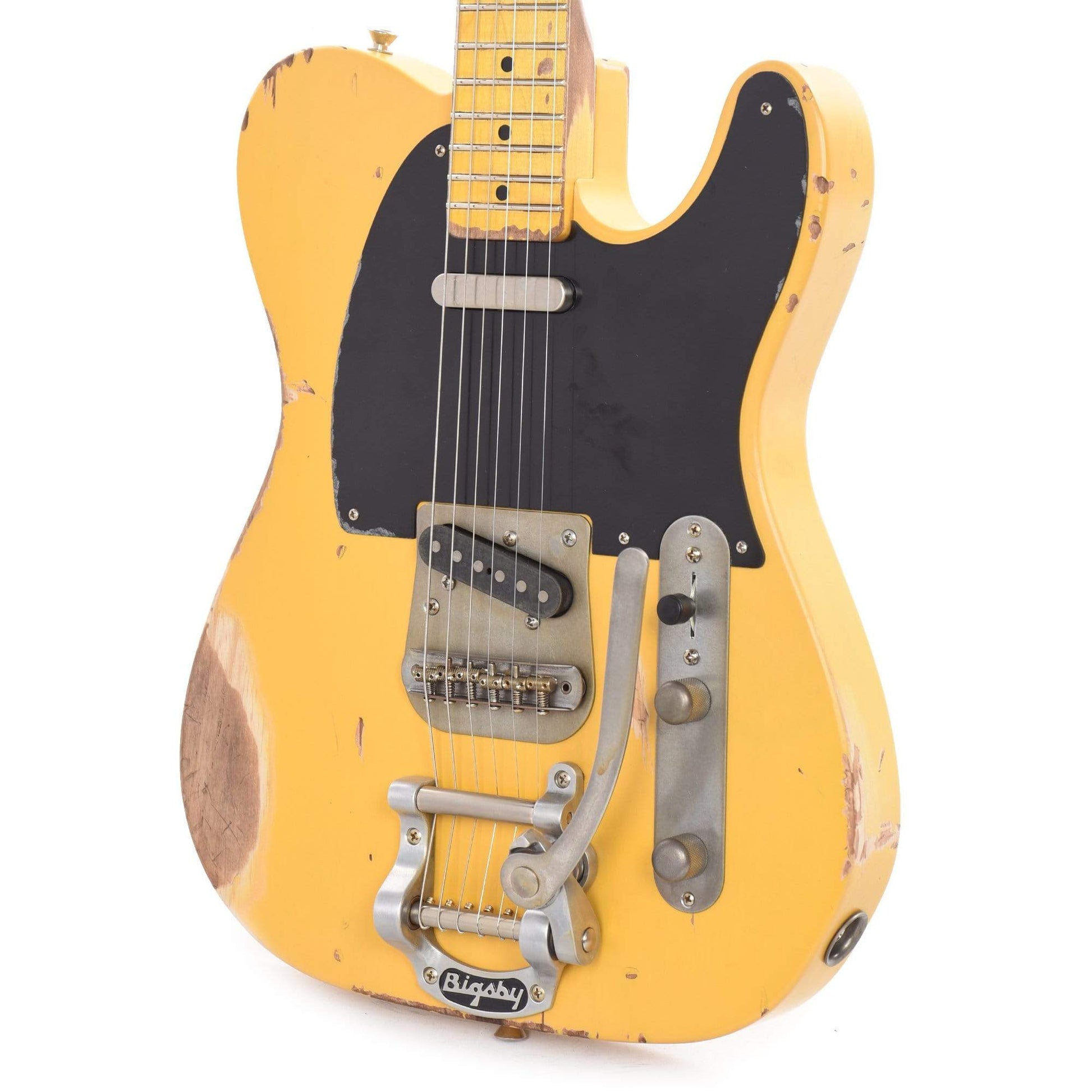 Nash T-52 Butterscotch Blonde Heavy Relic w/1-Ply Black Pickguard, Lollar Pickups, & Bigsby Electric Guitars / Solid Body