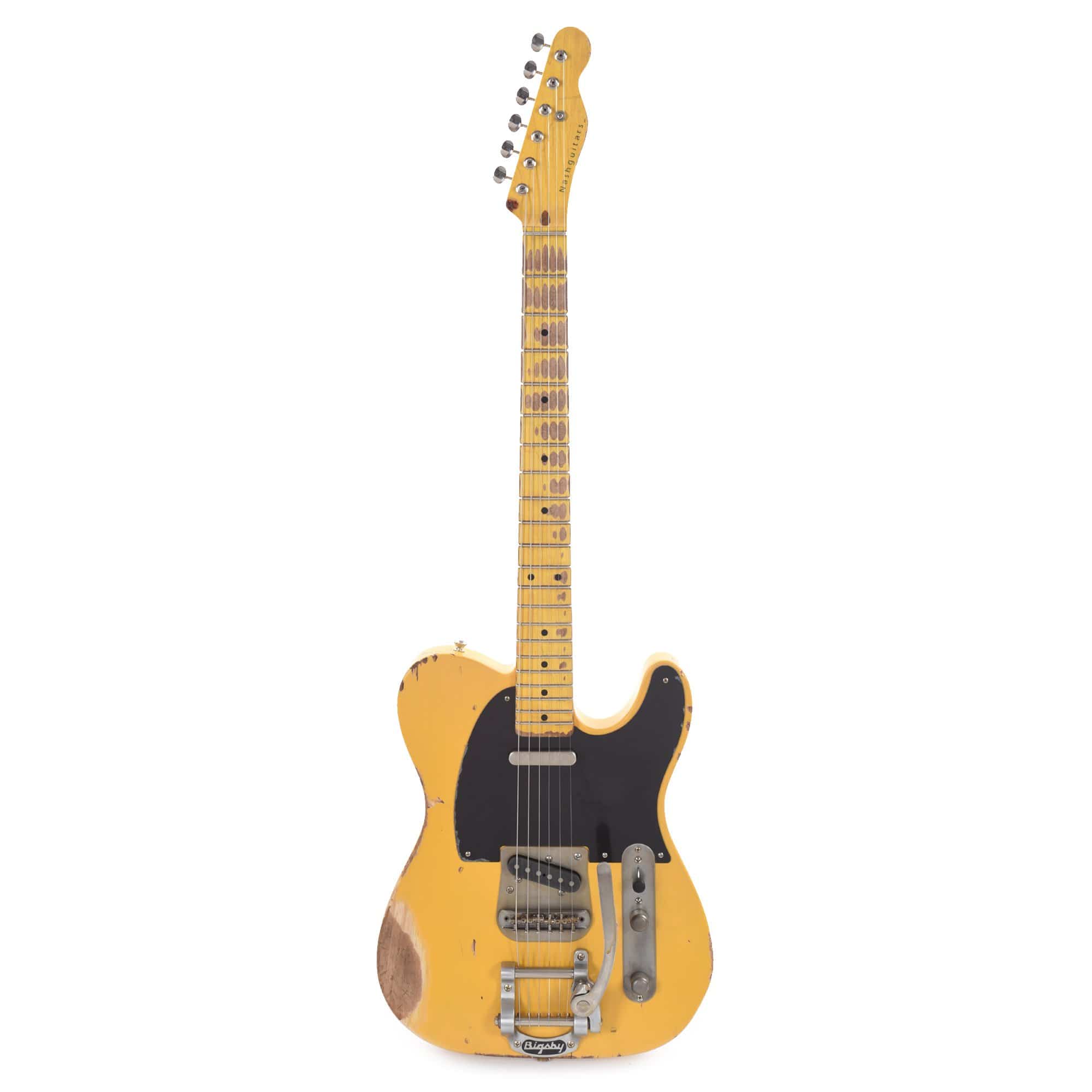 Nash T-52 Butterscotch Blonde Heavy Relic w/1-Ply Black Pickguard, Lollar Pickups, & Bigsby Electric Guitars / Solid Body