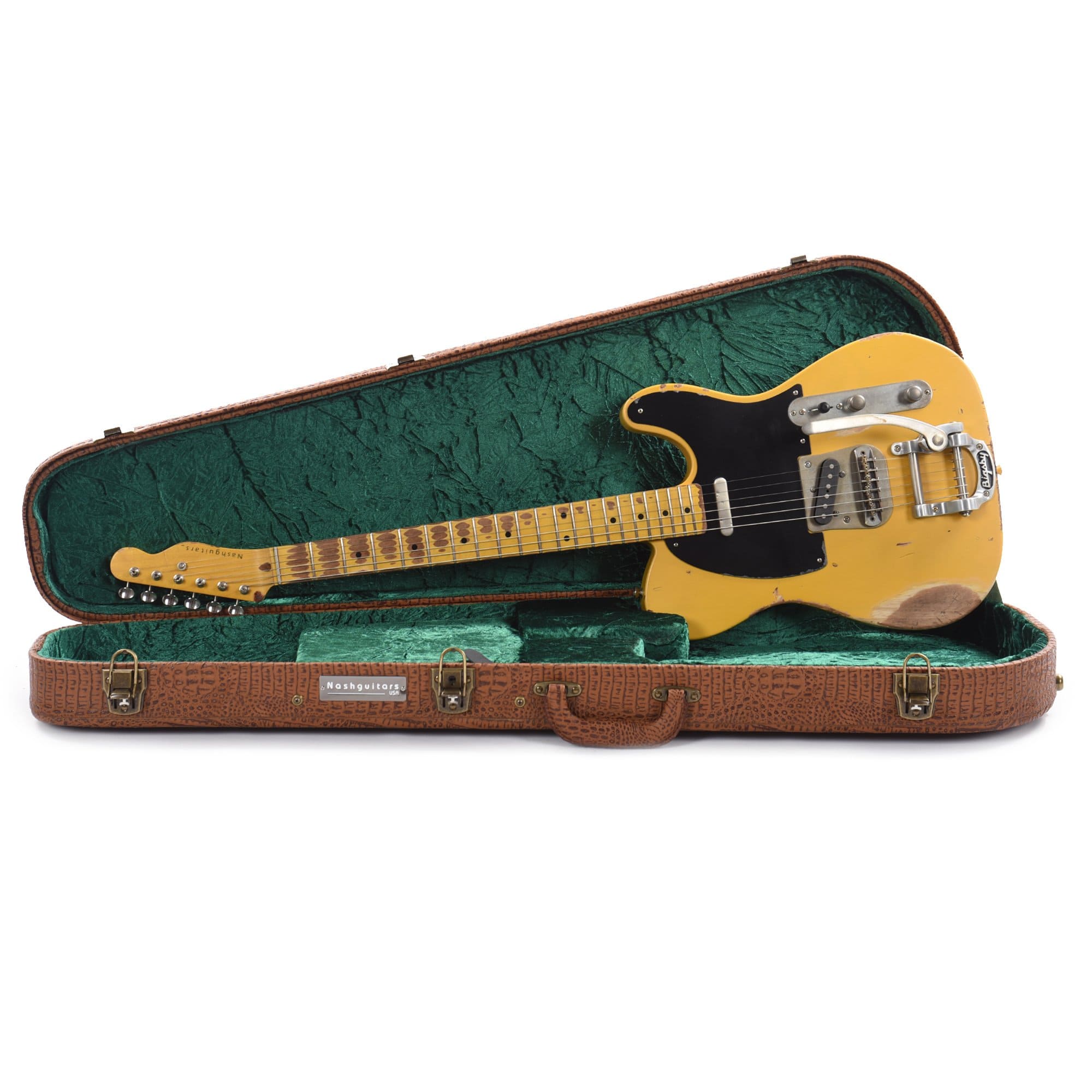 Nash T-52 Butterscotch Blonde Heavy Relic w/1-Ply Black Pickguard, Lollar Pickups, & Bigsby Electric Guitars / Solid Body