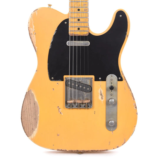 Nash T-52 Butterscotch Blonde Heavy Relic w/1-Ply Black Pickguard, Lollar Pickups, & Boat Neck Electric Guitars / Solid Body