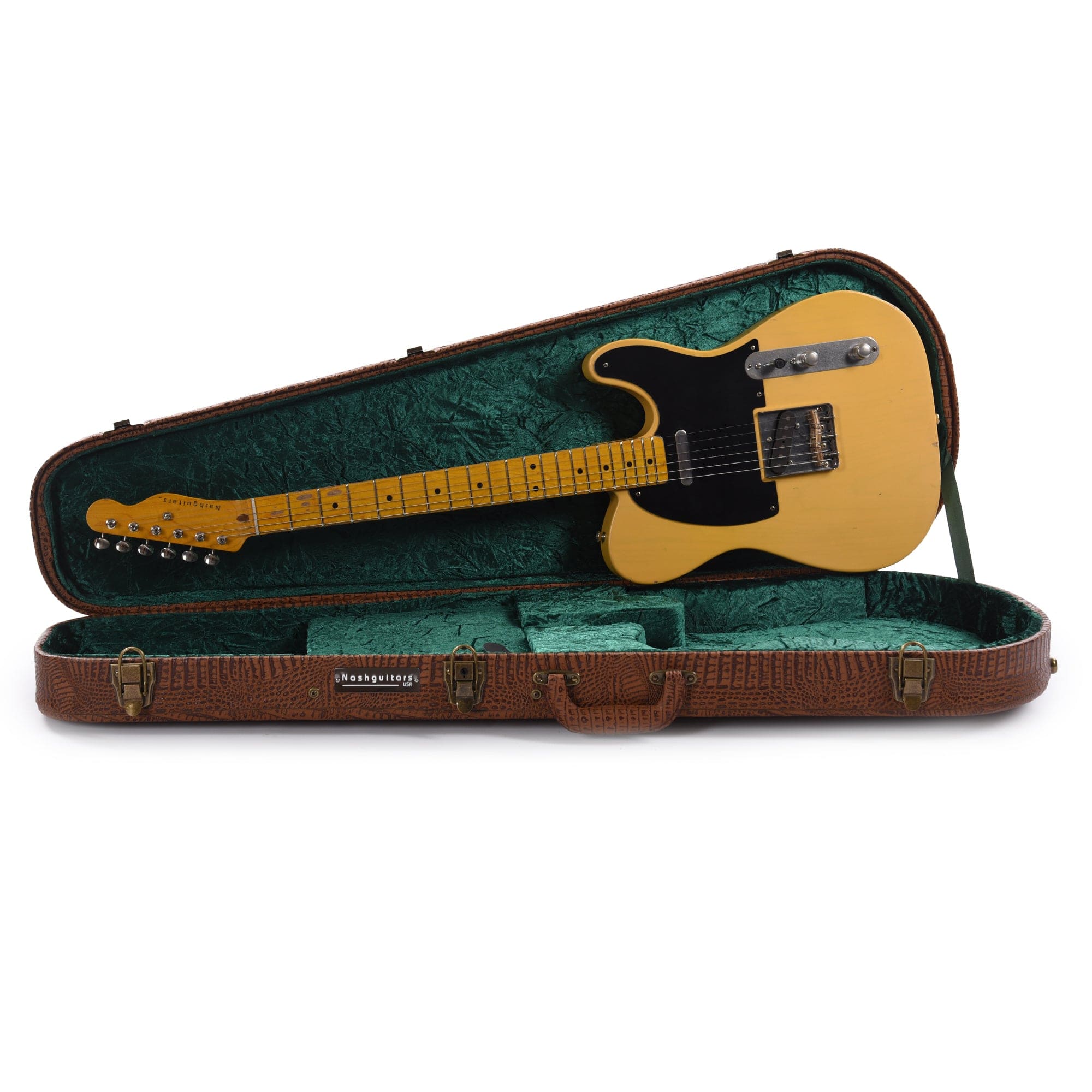 Nash T-52 Butterscotch Blonde Light Relic w/1-Ply Black Pickguard, Lollar Pickups, & Boat Neck Electric Guitars / Solid Body