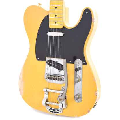 Nash T-52 Butterscotch Blonde Medium Relic w/1-Ply Black Pickguard, Lollar Pickups, & Bigsby Electric Guitars / Solid Body