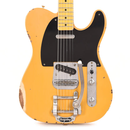 Nash T-52 Butterscotch Blonde Medium Relic w/1-Ply Black Pickguard, Lollar Pickups, & Bigsby Electric Guitars / Solid Body