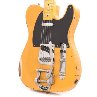 Nash T-52 Butterscotch Blonde Medium Relic w/1-Ply Black Pickguard, Lollar Pickups, & Bigsby Electric Guitars / Solid Body