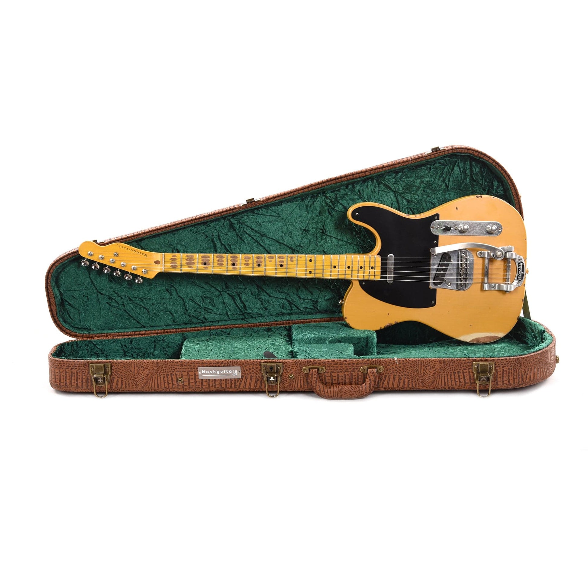 Nash T-52 Butterscotch Blonde Medium Relic w/1-Ply Black Pickguard, Lollar Pickups, & Bigsby Electric Guitars / Solid Body