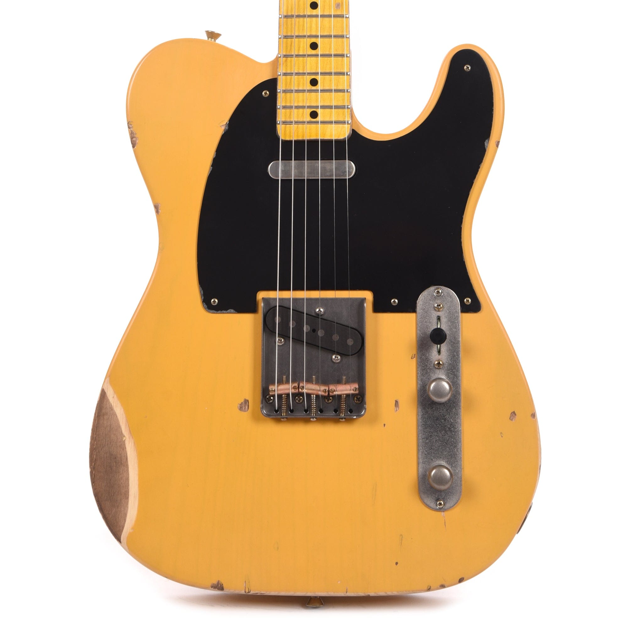 Nash T-52 Butterscotch Blonde Medium Relic w/1-Ply Black Pickguard, Lollar Pickups, & Boat Neck Electric Guitars / Solid Body