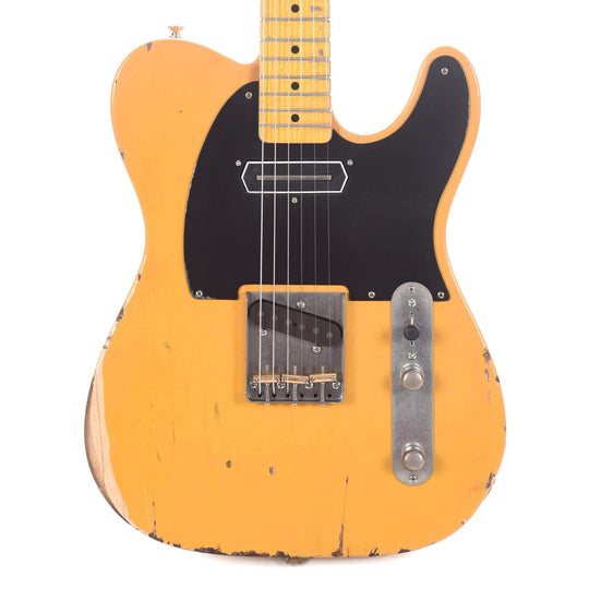Nash T-52 Butterscotch Blonde Medium Relic w/1-Ply Black Pickguard, Lollar Pickups, & Charlie Christian Neck Pickup Electric Guitars / Solid Body