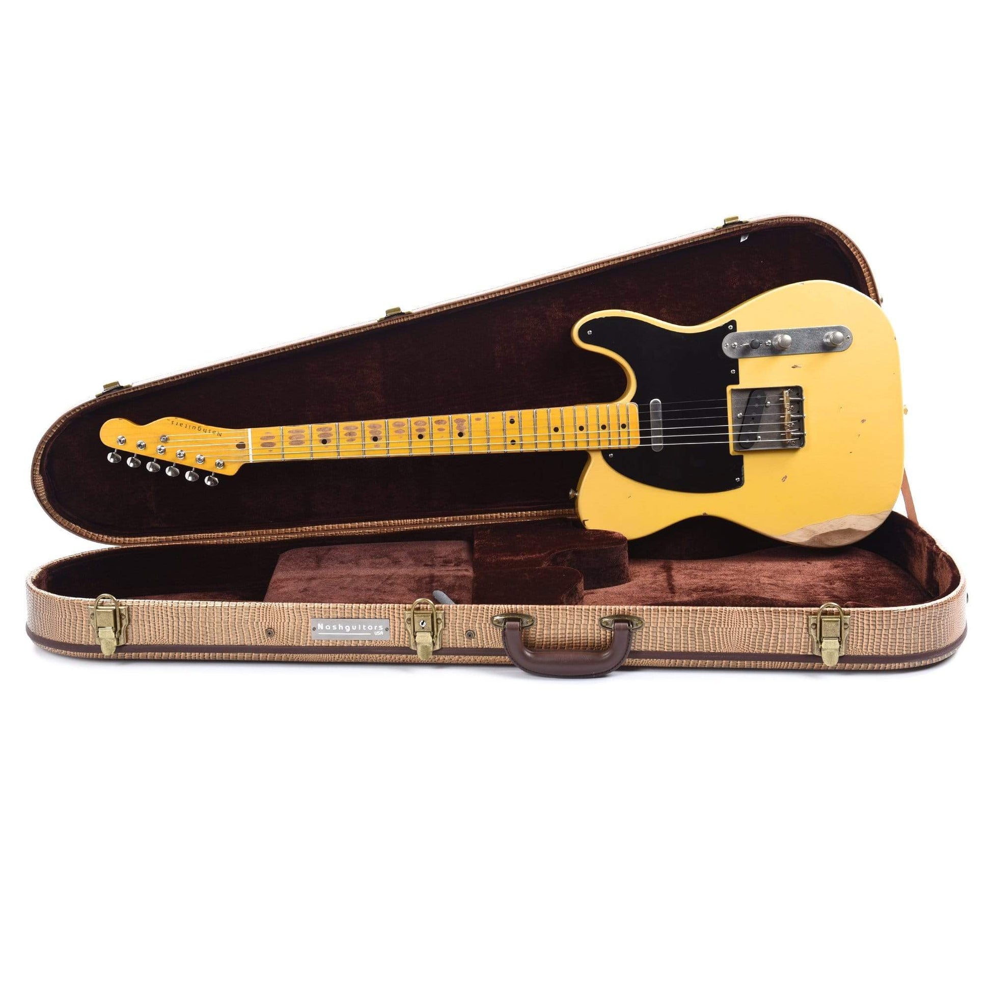 Nash T-52 Butterscotch Blonde Medium Relic w/1-Ply Black Pickguard, & Lollar Pickups Electric Guitars / Solid Body