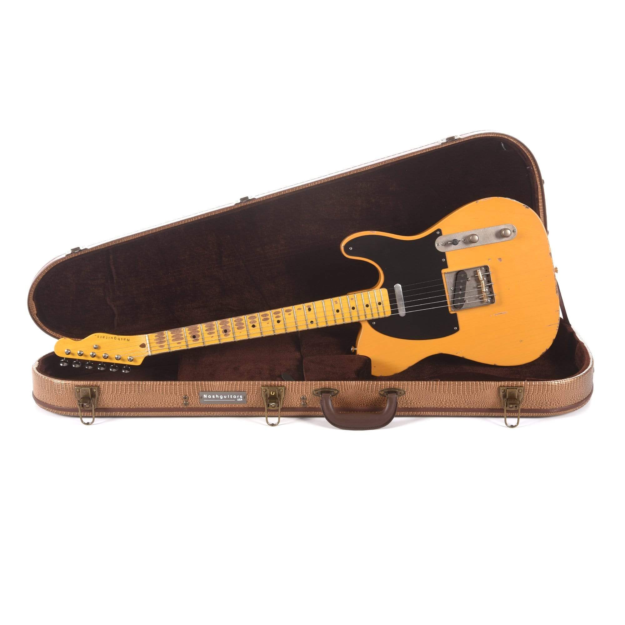 Nash T-52 Butterscotch Blonde Medium Relic w/1-Ply Black Pickguard & Lollar Pickups Electric Guitars / Solid Body