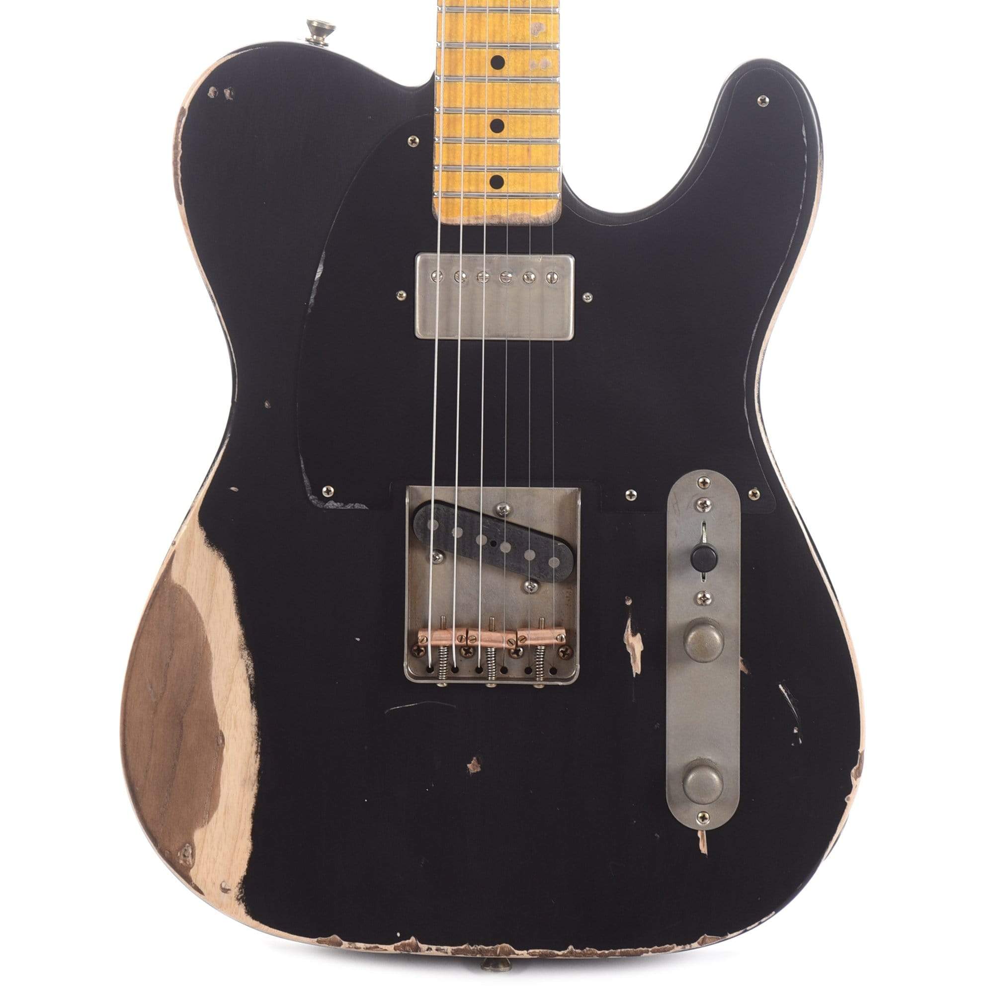 Nash T-52 HS Black Heavy Relic w/1-Ply Black Pickguard, & Lollar Pickups Electric Guitars / Solid Body