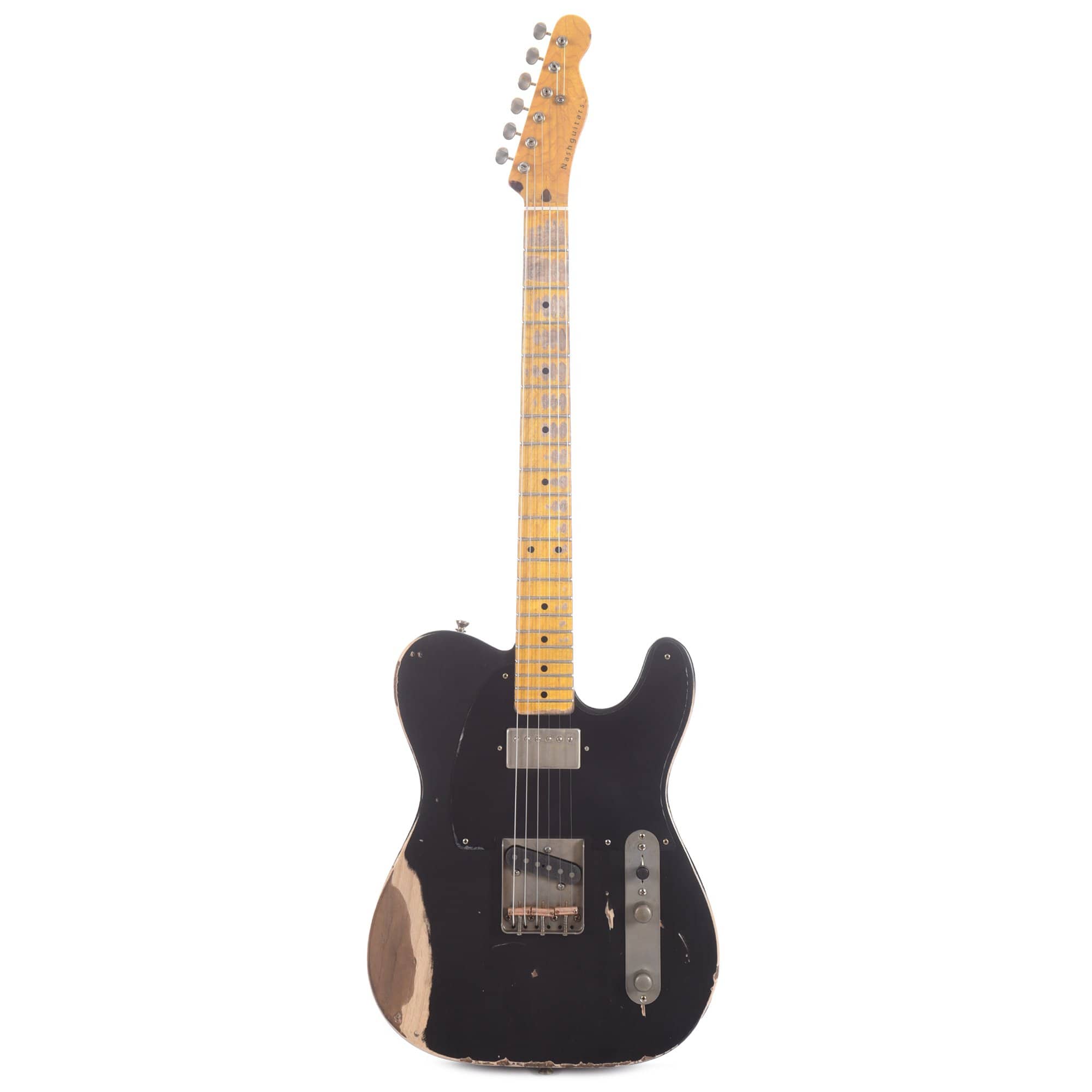 Nash T-52 HS Black Heavy Relic w/1-Ply Black Pickguard, & Lollar Pickups Electric Guitars / Solid Body