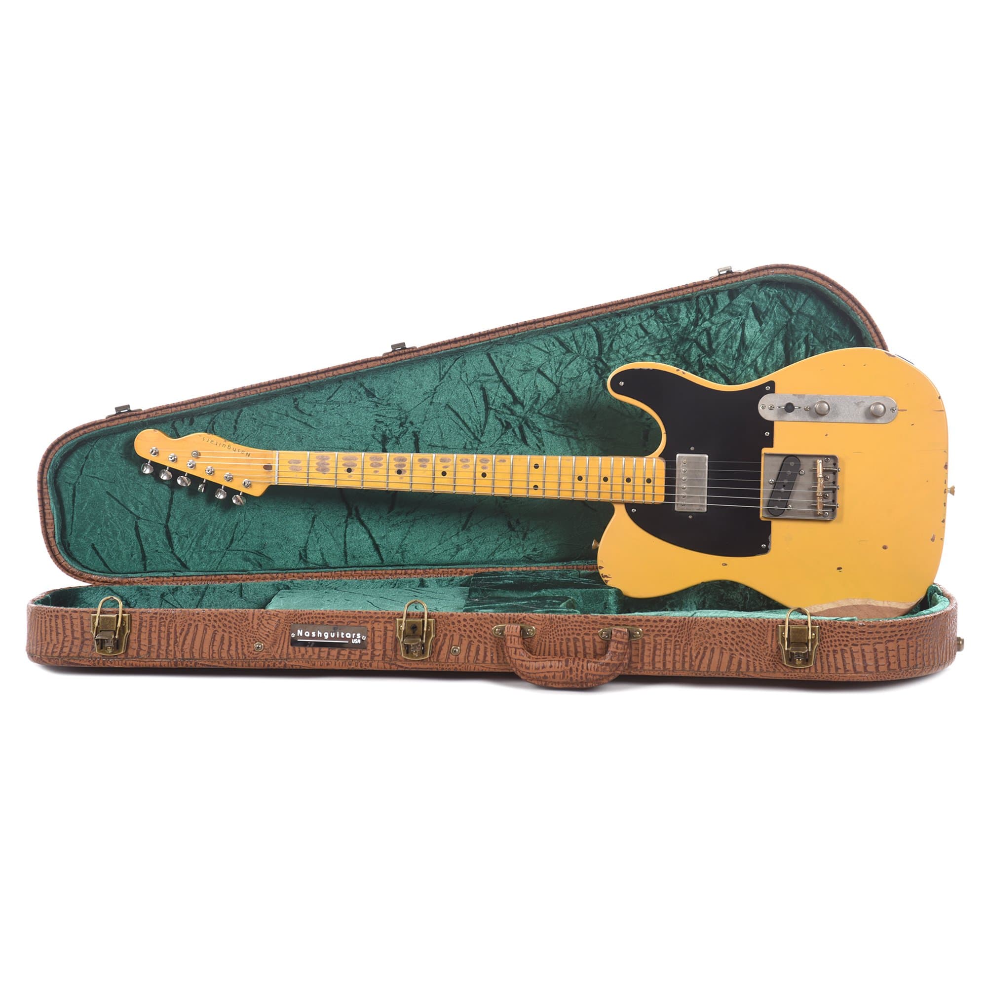 Nash T-52 HS Butterscotch Blonde Medium Relic w/1-Ply Black Pickguard, & Lollar Pickups Electric Guitars / Solid Body