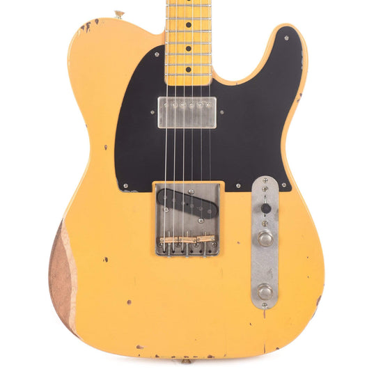 Nash T-52 HS Butterscotch Blonde Medium Relic w/1-Ply Black Pickguard, & Lollar Pickups Electric Guitars / Solid Body