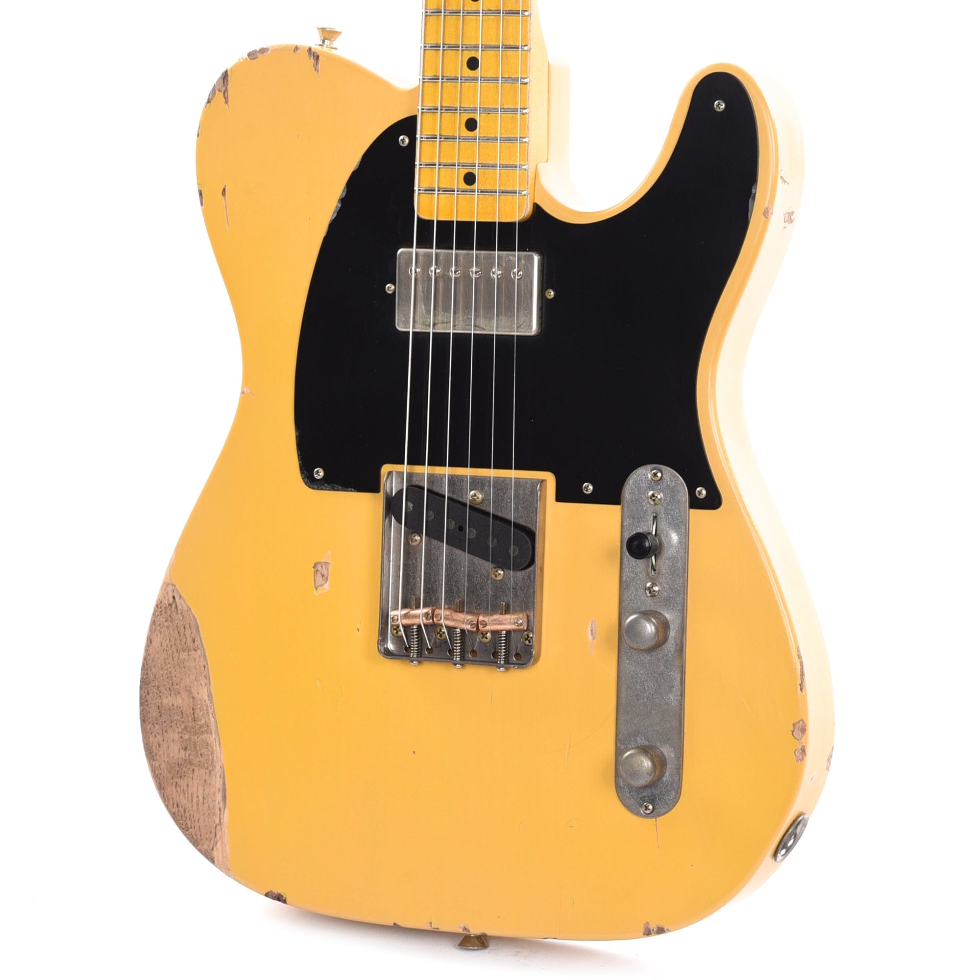 Nash T-52 HS Butterscotch Blonde Medium Relic w/1-Ply Black Pickguard, & Lollar Pickups Electric Guitars / Solid Body