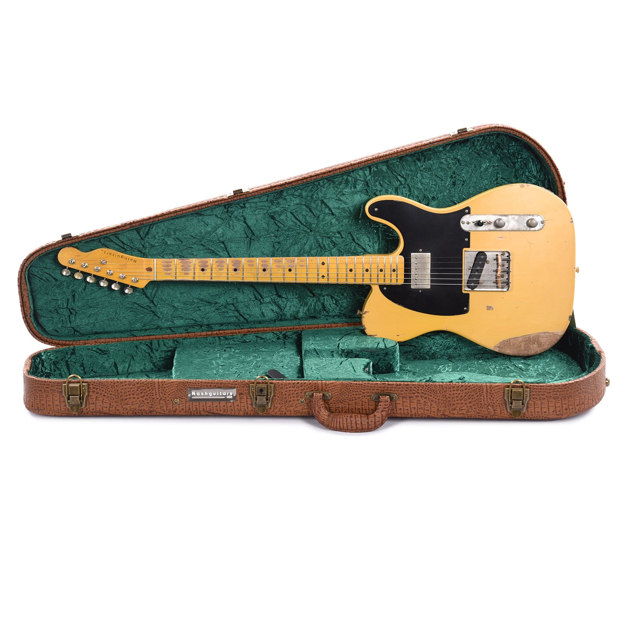 Nash T-52 HS Butterscotch Blonde Medium Relic w/1-Ply Black Pickguard, & Lollar Pickups Electric Guitars / Solid Body