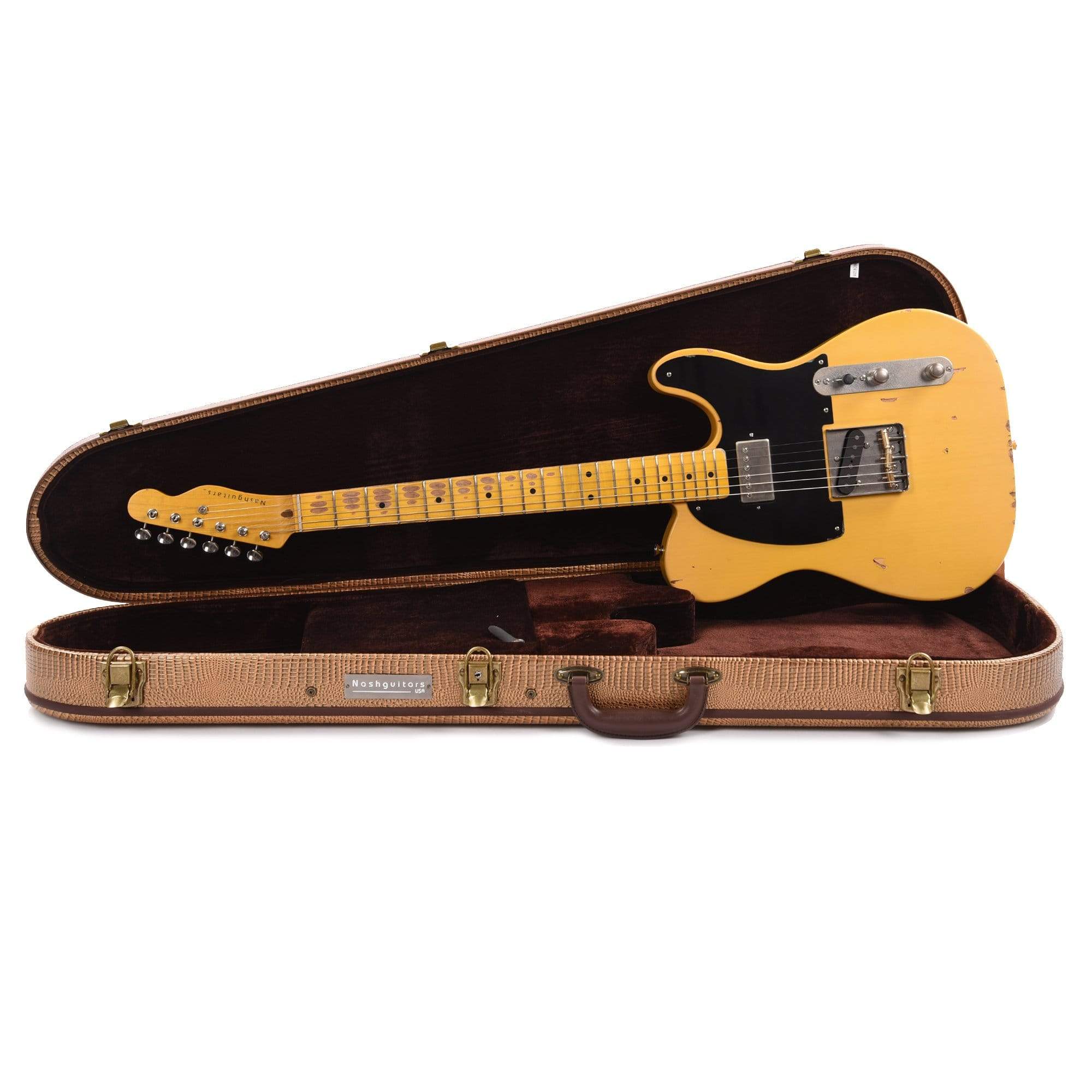 Nash T-52 HS Butterscotch Blonde Medium Relic w/1-Ply Black Pickguard, & Lollar Pickups Electric Guitars / Solid Body