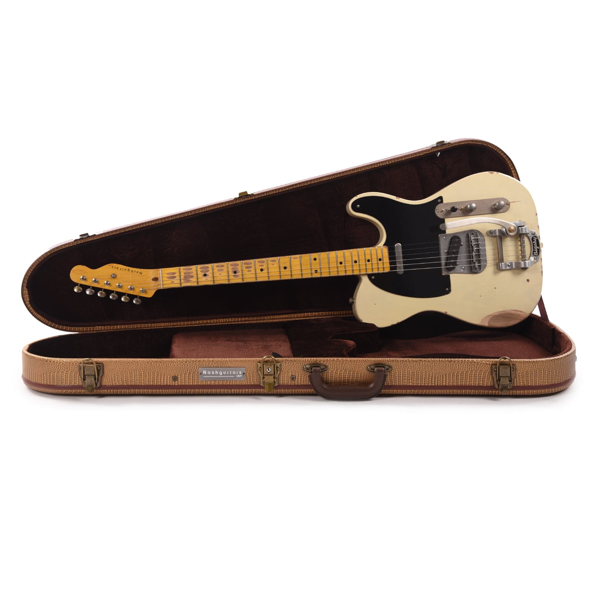 Nash T-52 Mary Kaye Medium Relic w/1-Ply Black Pickguard, Lollar Pickups, & Bigsby Electric Guitars / Solid Body