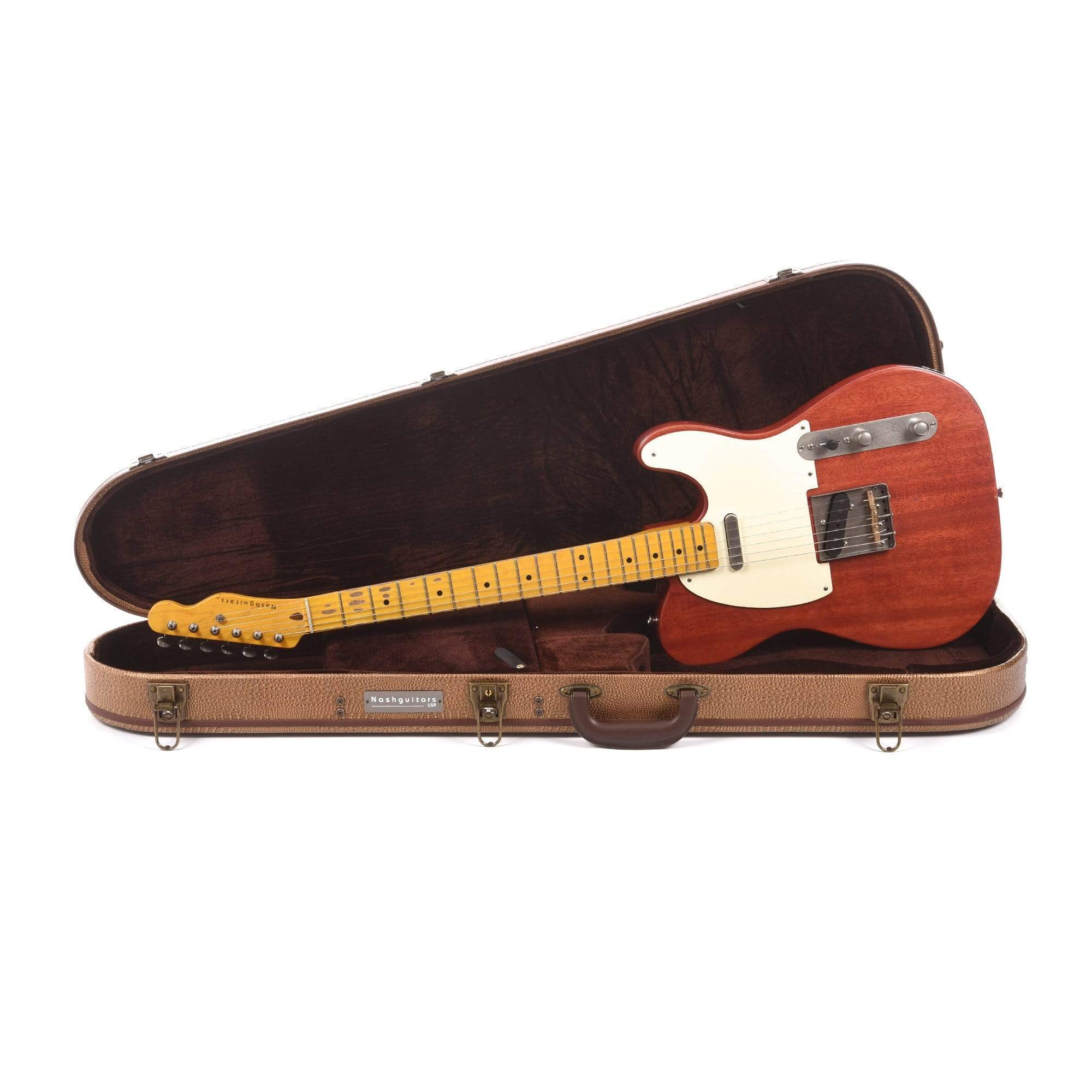Nash T-57 Mahogany Vintage Red Light Relic w/1-Ply White Pickguard & Lollar Pickups Electric Guitars / Solid Body