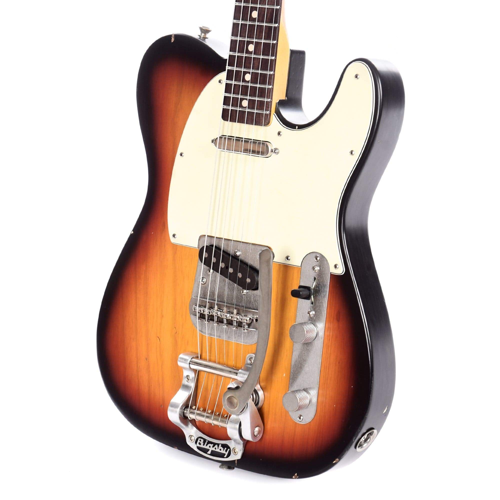 Nash T-63 3-Tone Sunburst Light Relic Ash w/Bigsby, 3-Ply Mint Pickguard, & Lollar Pickups Electric Guitars / Solid Body