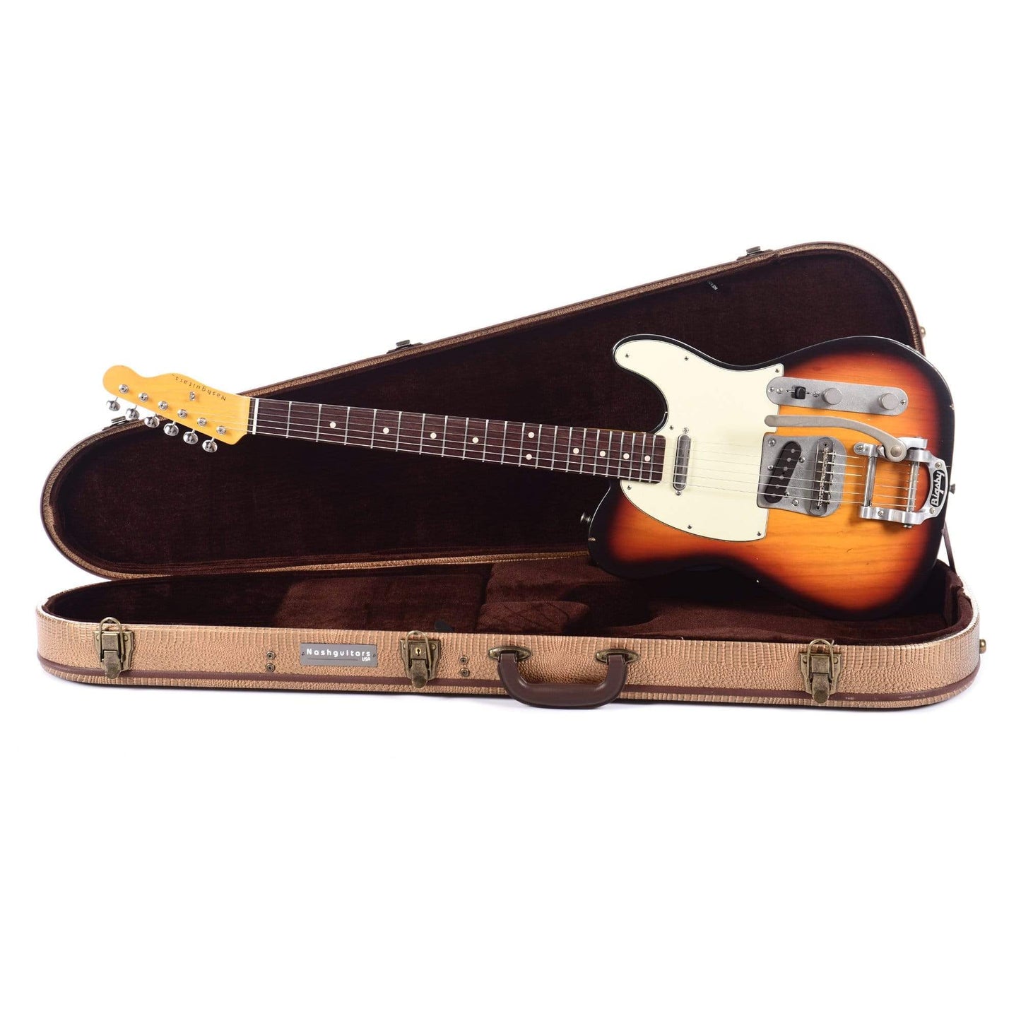 Nash T-63 3-Tone Sunburst Light Relic Ash w/Bigsby, 3-Ply Mint Pickguard, & Lollar Pickups Electric Guitars / Solid Body