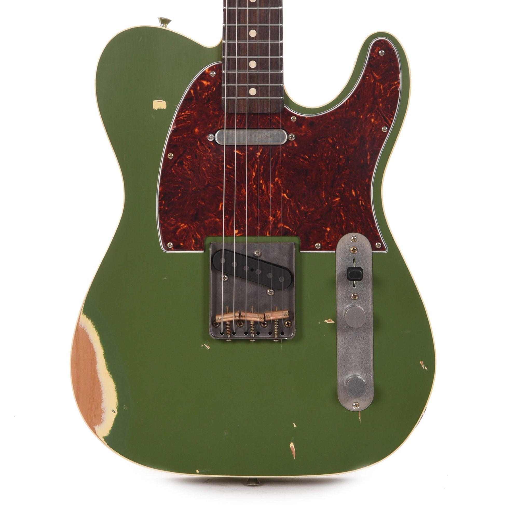 Nash T-63 Army Green Medium Relic Double Bound w/4-Ply Tortoise Pickguard, & Lollar Pickups Electric Guitars / Solid Body