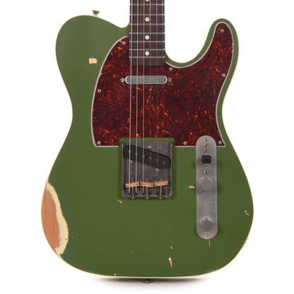 Nash T-63 Army Green Medium Relic Double Bound w/4-Ply Tortoise Pickguard, & Lollar Pickups Electric Guitars / Solid Body