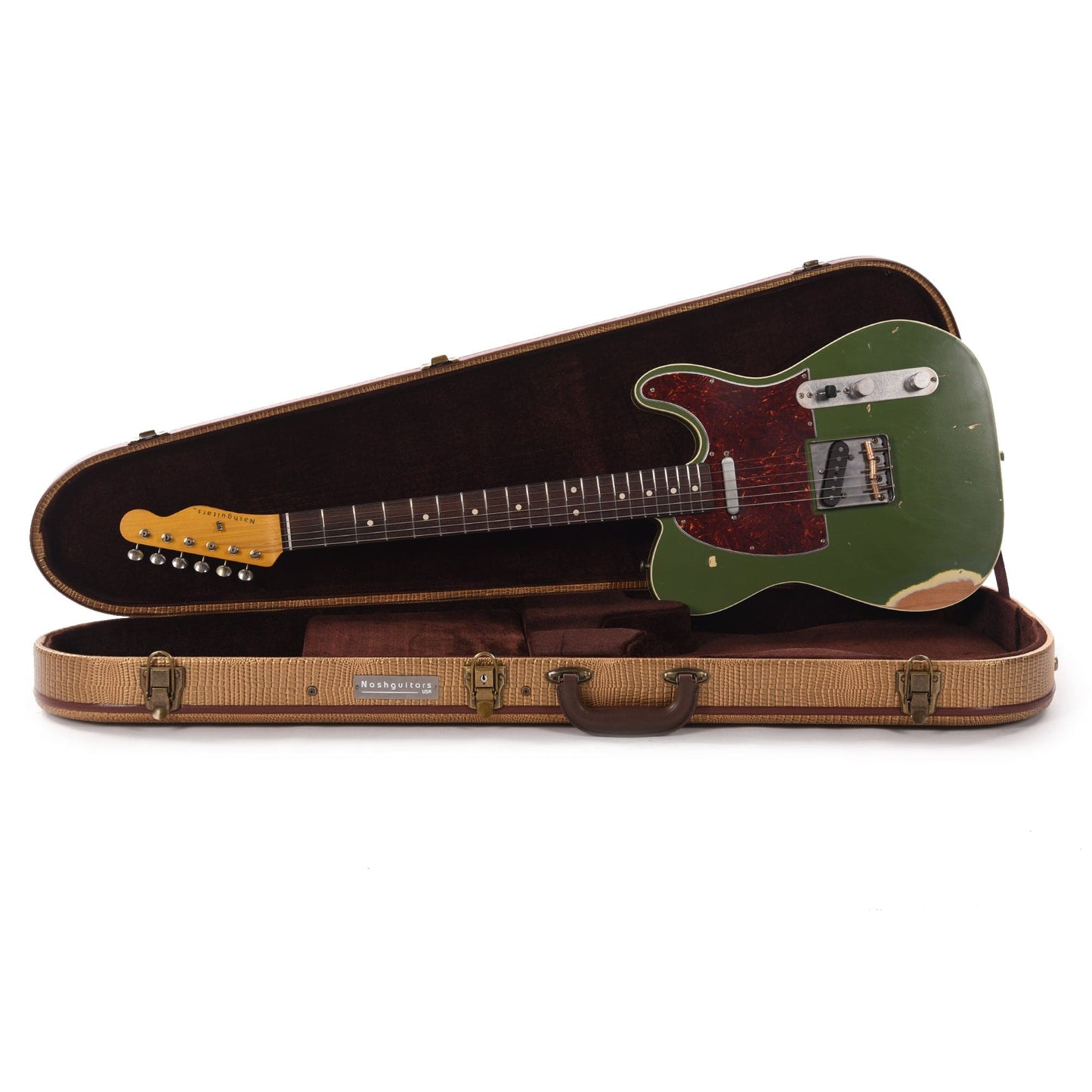 Nash T-63 Army Green Medium Relic Double Bound w/4-Ply Tortoise Pickguard, & Lollar Pickups Electric Guitars / Solid Body