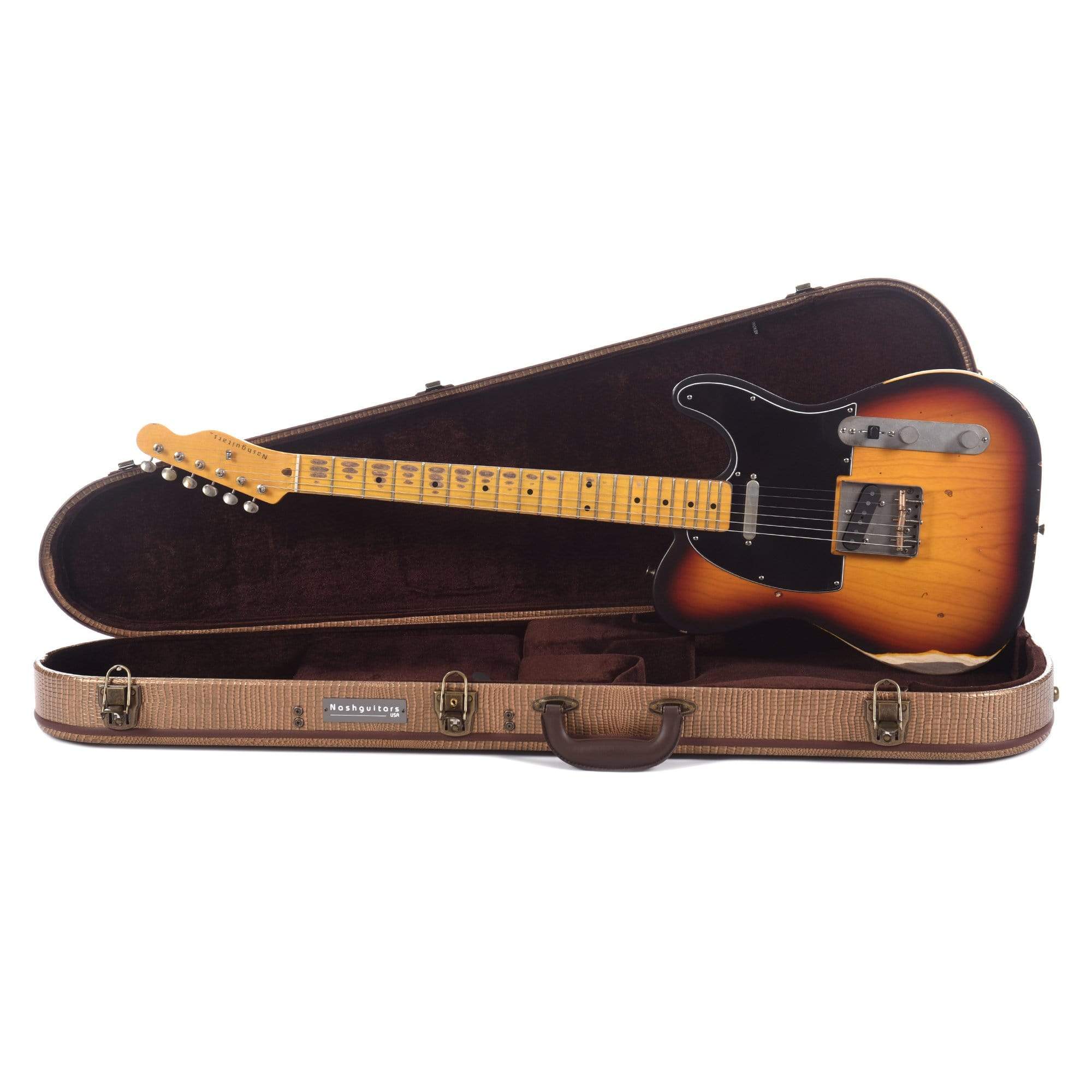 Nash T-63 Ash 3-Tone Sunburst Medium Relic w/3-Ply Black Pickguard & Lollar Pickups Electric Guitars / Solid Body