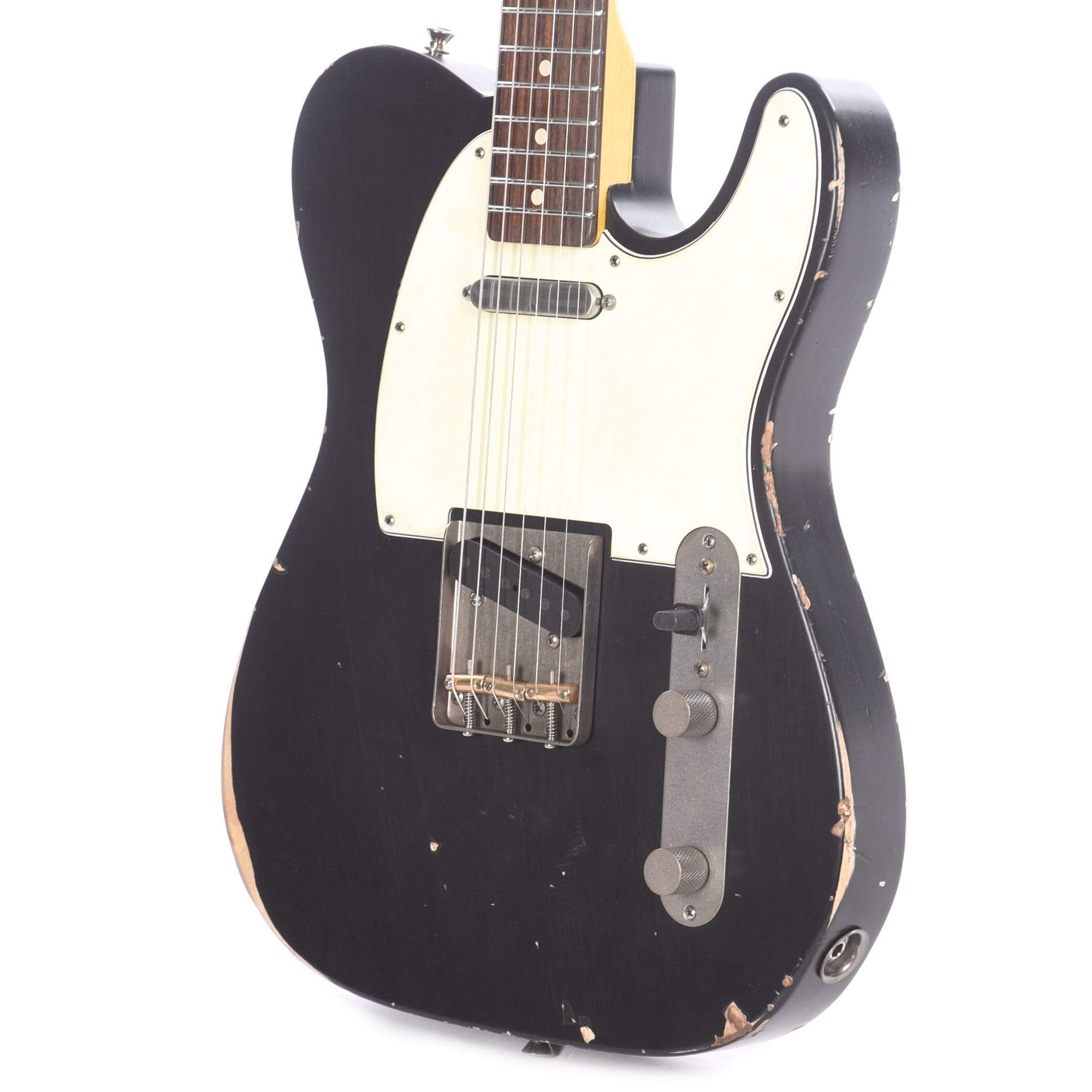 Nash T-63 Ash Black Medium Relic w/3-Ply White Pickguard, & Lollar Pickups Electric Guitars / Solid Body