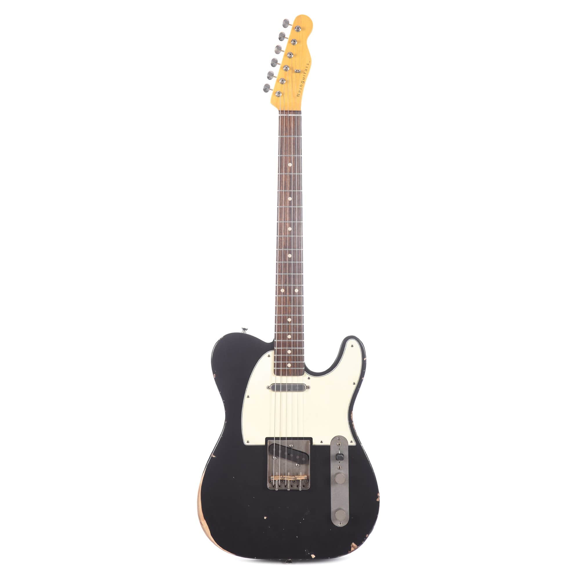 Nash T-63 Ash Black Medium Relic w/3-Ply White Pickguard, & Lollar Pickups Electric Guitars / Solid Body