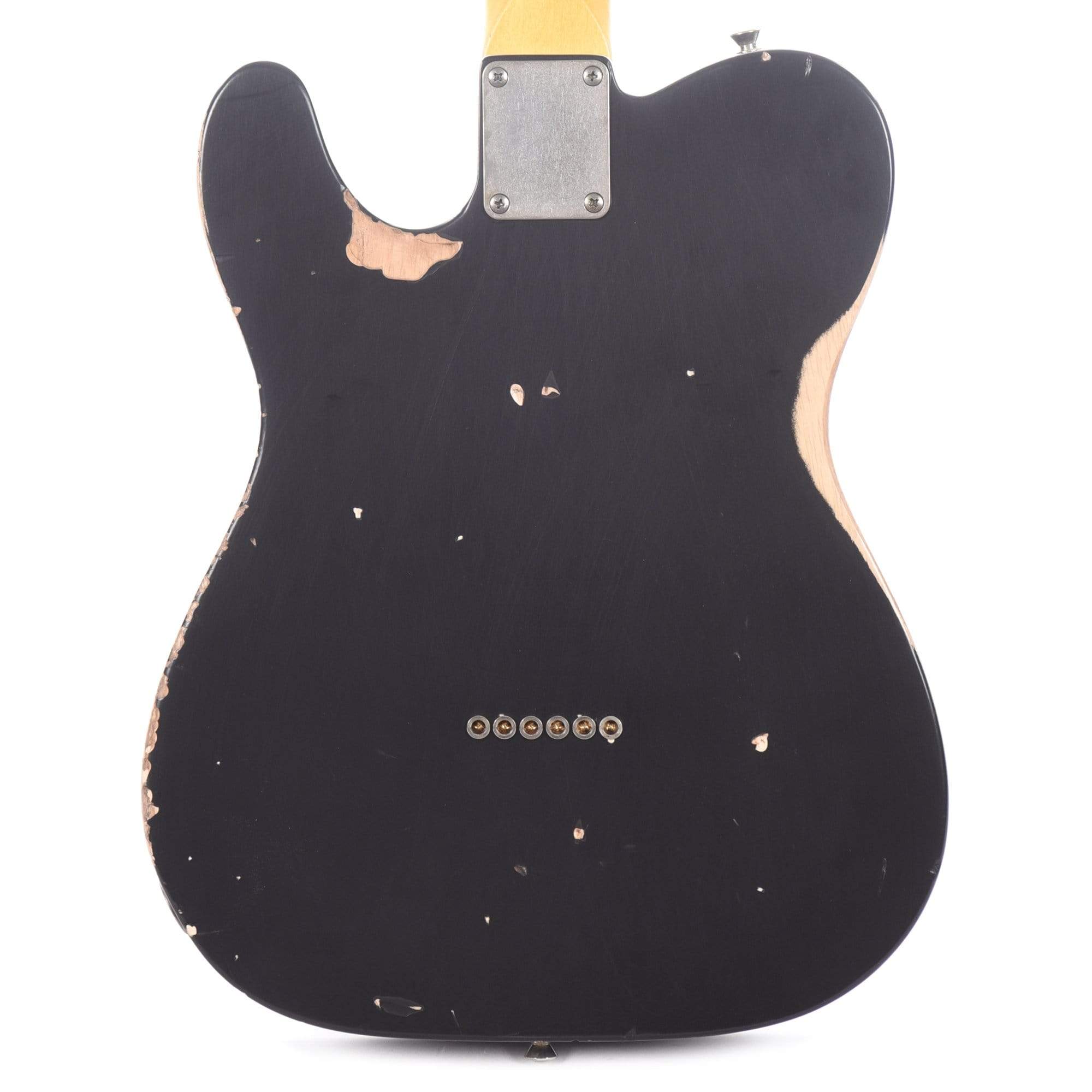 Nash T-63 Ash Black Medium Relic w/3-Ply White Pickguard, & Lollar Pickups Electric Guitars / Solid Body