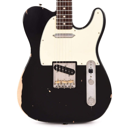 Nash T-63 Ash Black Medium Relic w/3-Ply White Pickguard, & Lollar Pickups Electric Guitars / Solid Body