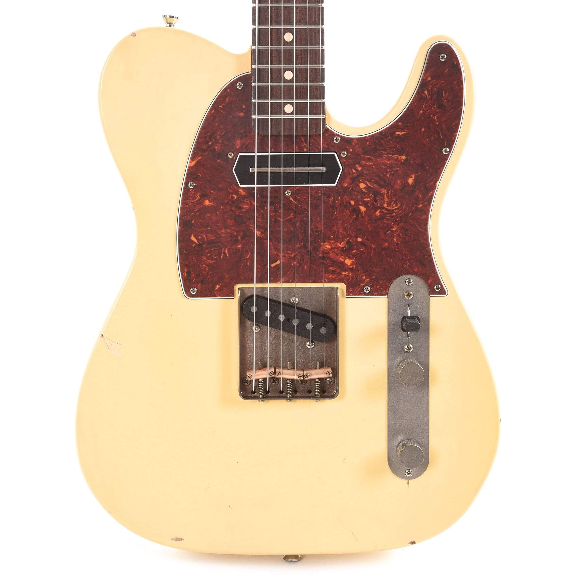 Nash T-63 Ash Vintage White Light Relic w/4-Ply Tortoise Pickguard, & Lollar Charlie Christian Neck Pickup Electric Guitars / Solid Body
