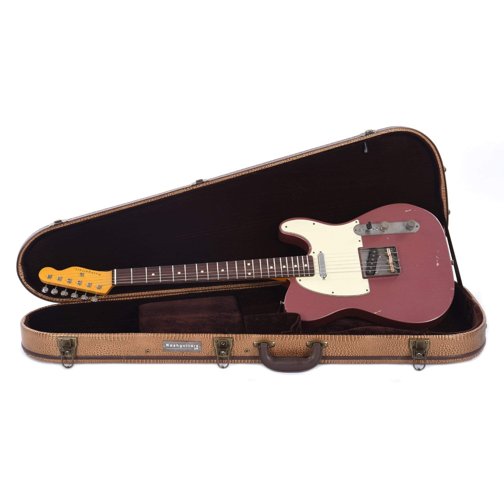 Nash T-63 Burgundy Mist Metallic Light Relic w/3-Ply Mint Pickguard & Lollar Pickups Electric Guitars / Solid Body