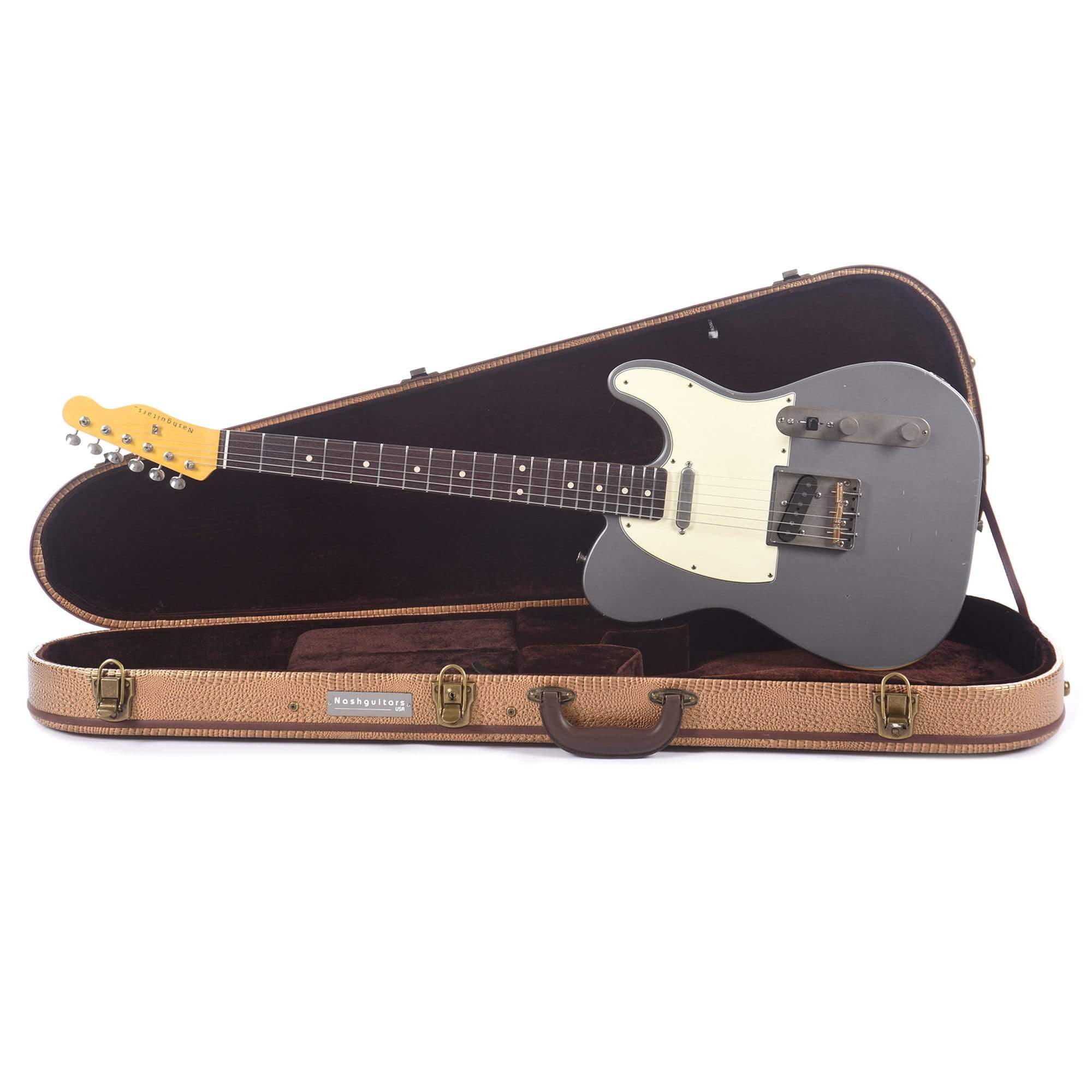 Nash T-63 Charcoal Frost Light Relic w/3-Ply White Pickguard & Lollar PIckups Electric Guitars / Solid Body