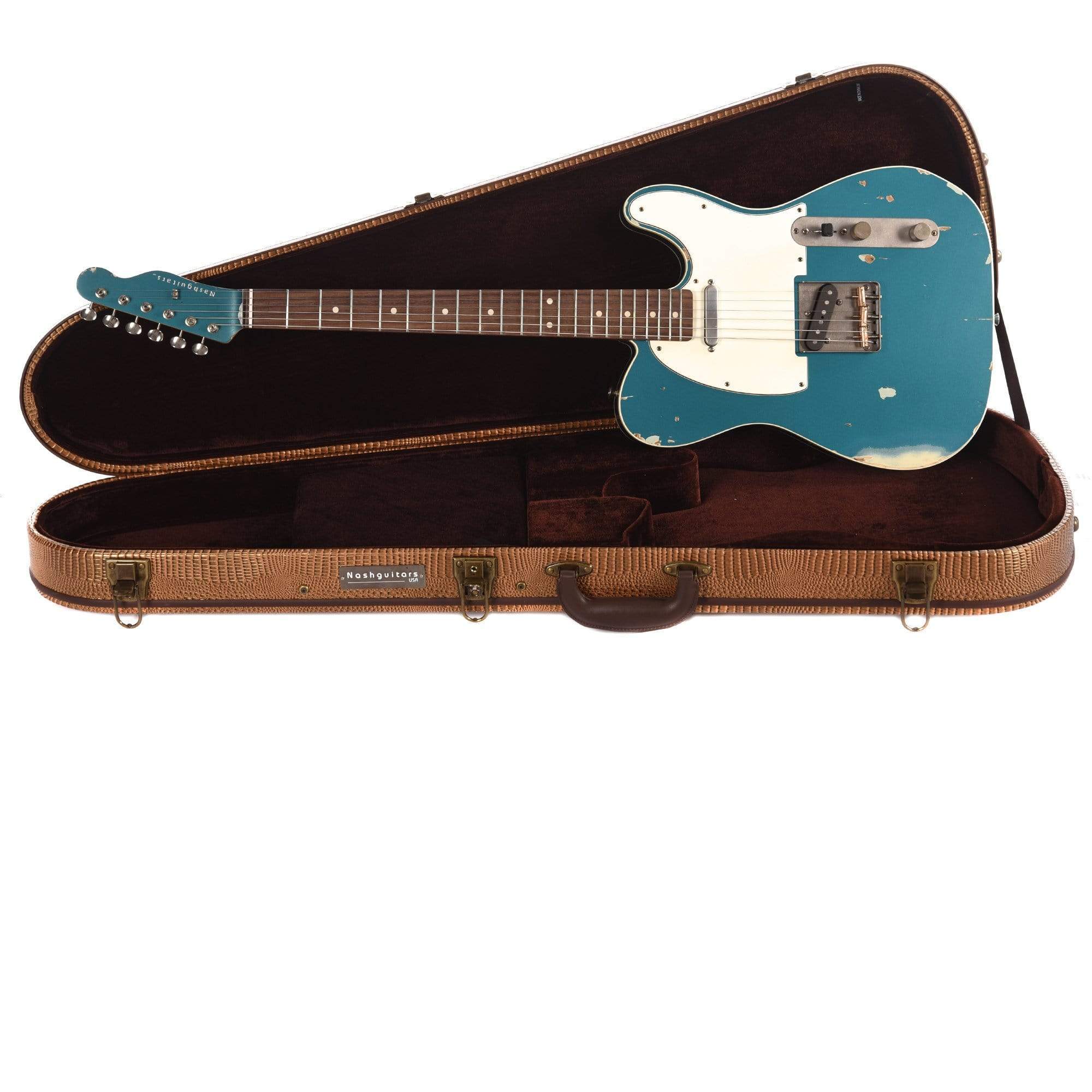 Nash T-63 DB Ash Ocean Turquoise Medium Relic w/Matching Headstock & Lollar Pickups Electric Guitars / Solid Body