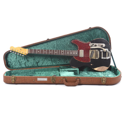 Nash T-63 HS Ash Black Heavy Relic w/4-Ply Tortoise Pickguard, Lollar Pickups, & Bigsby Electric Guitars / Solid Body