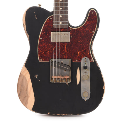 Nash T-63 HS Ash Black Heavy Relic w/4-Ply Tortoise Pickguard, & Lollar Pickups Electric Guitars / Solid Body