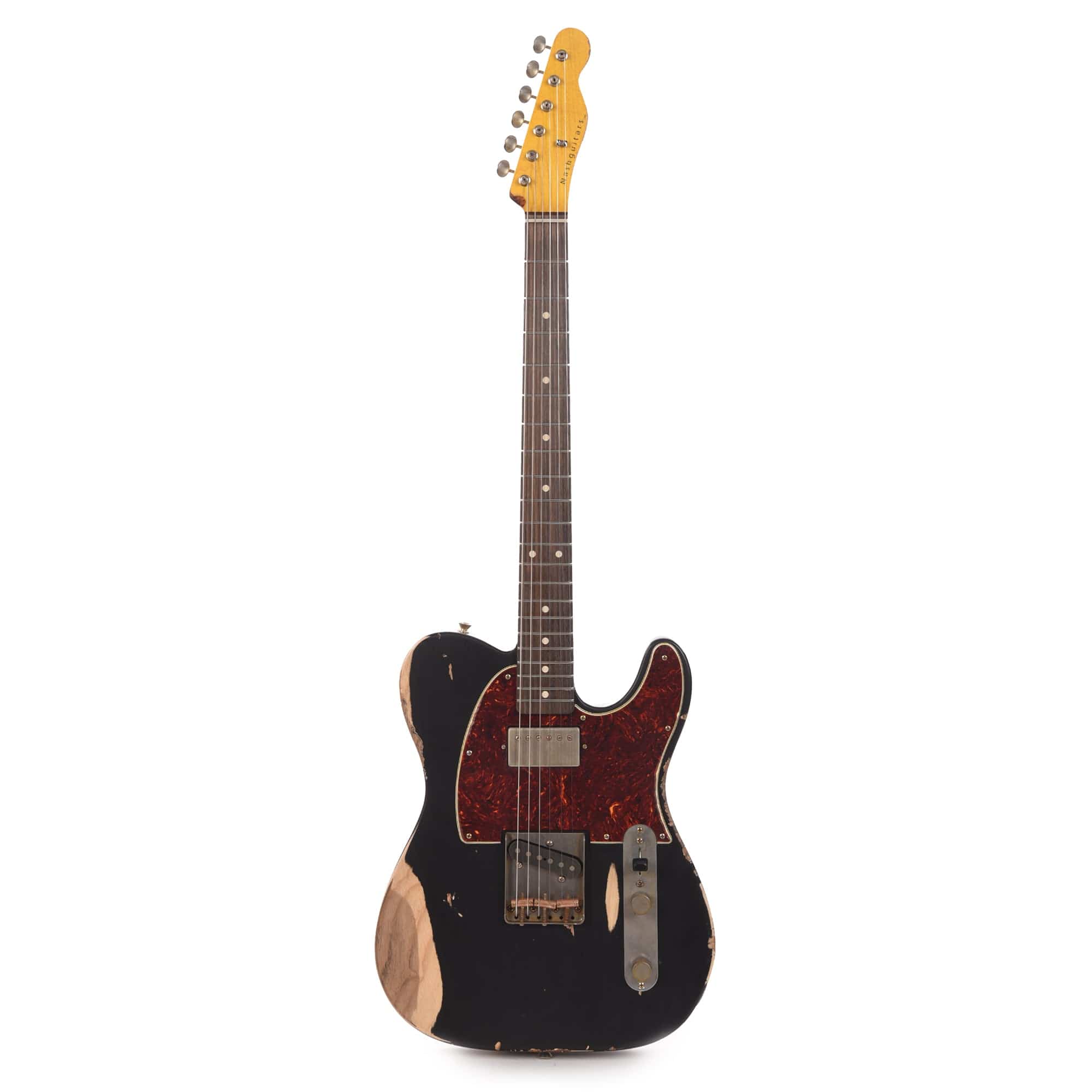 Nash T-63 HS Ash Black Heavy Relic w/4-Ply Tortoise Pickguard, & Lollar Pickups Electric Guitars / Solid Body