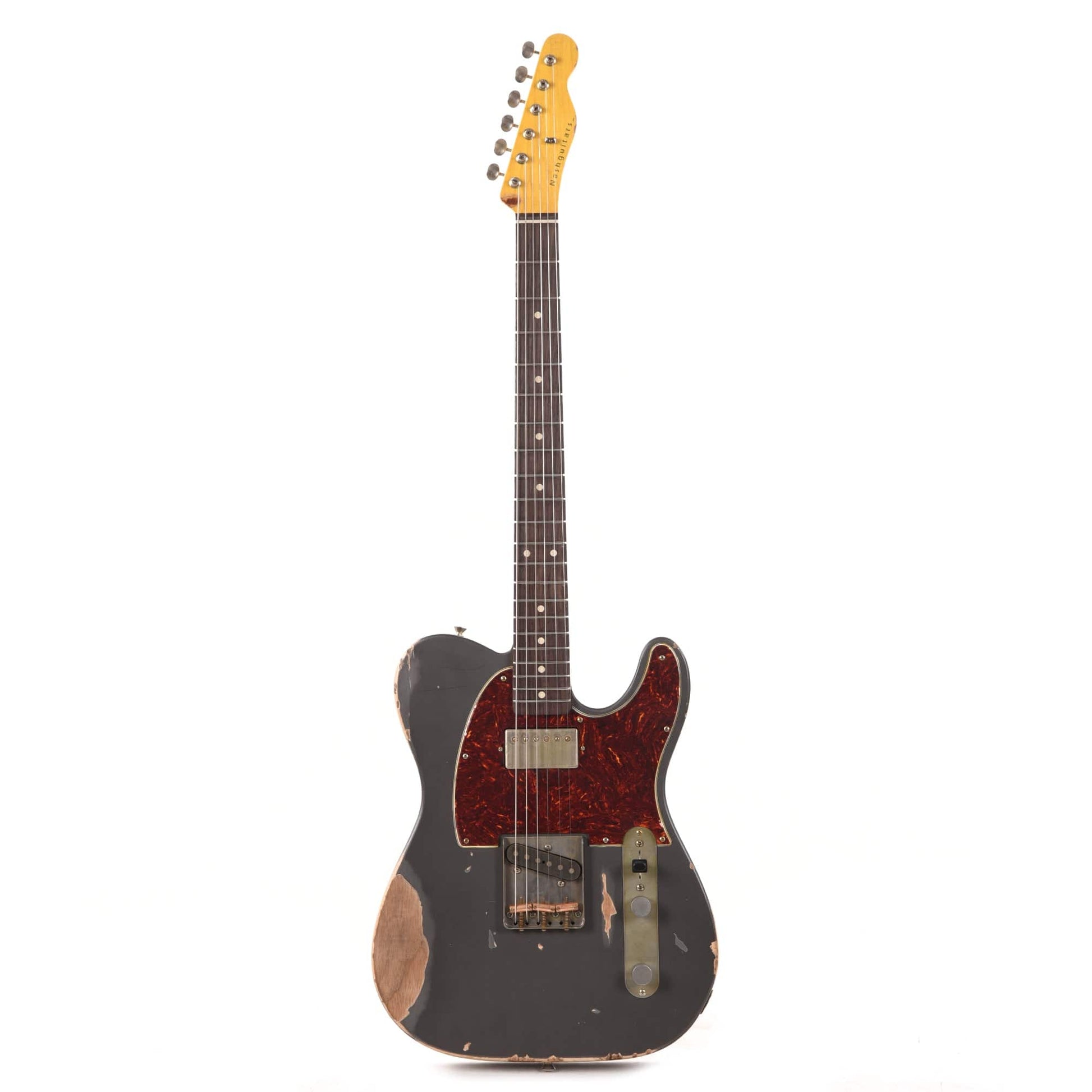 Nash T-63 HS Ash Charcoal Frost Metallic Heavy Relic w/4-Ply Tortoise Pickguard & Lollar Pickups Electric Guitars / Solid Body
