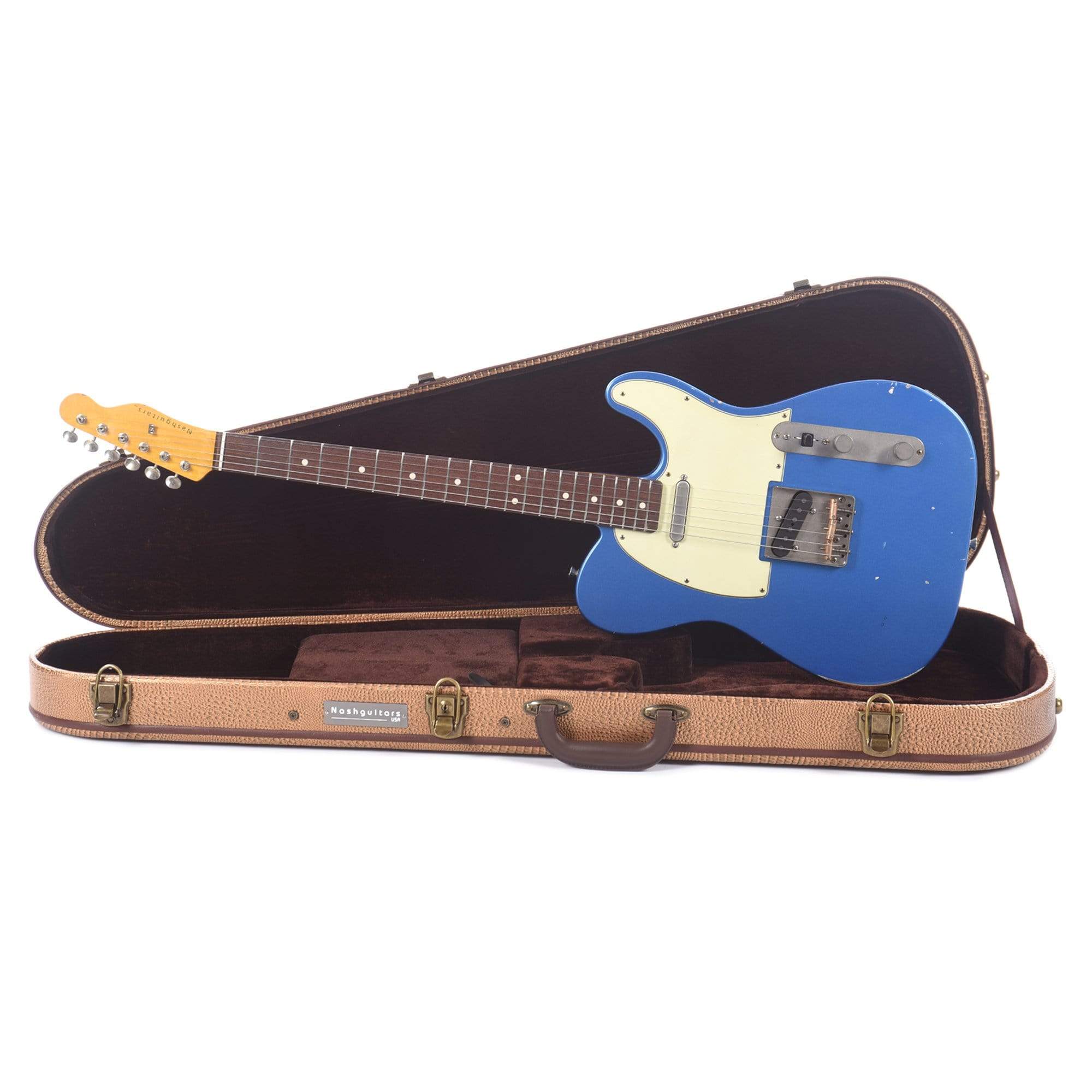 Nash T-63 Lake Placid Blue Light Relic w/3-Ply White Pickguard & Lollar Pickups Electric Guitars / Solid Body