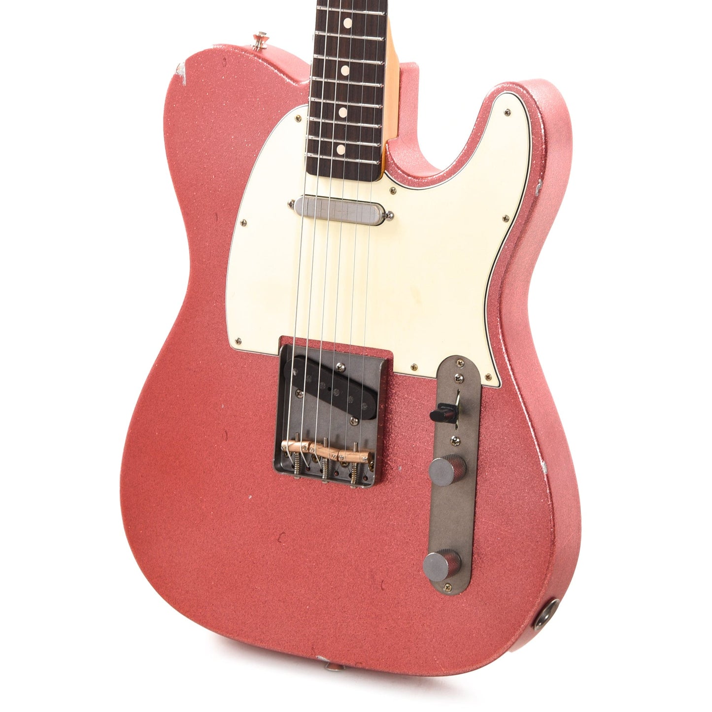 Nash T-63 Pink Sparkle Light Relic w/3-Ply White Pickguard & Lollar Pickups Electric Guitars / Solid Body