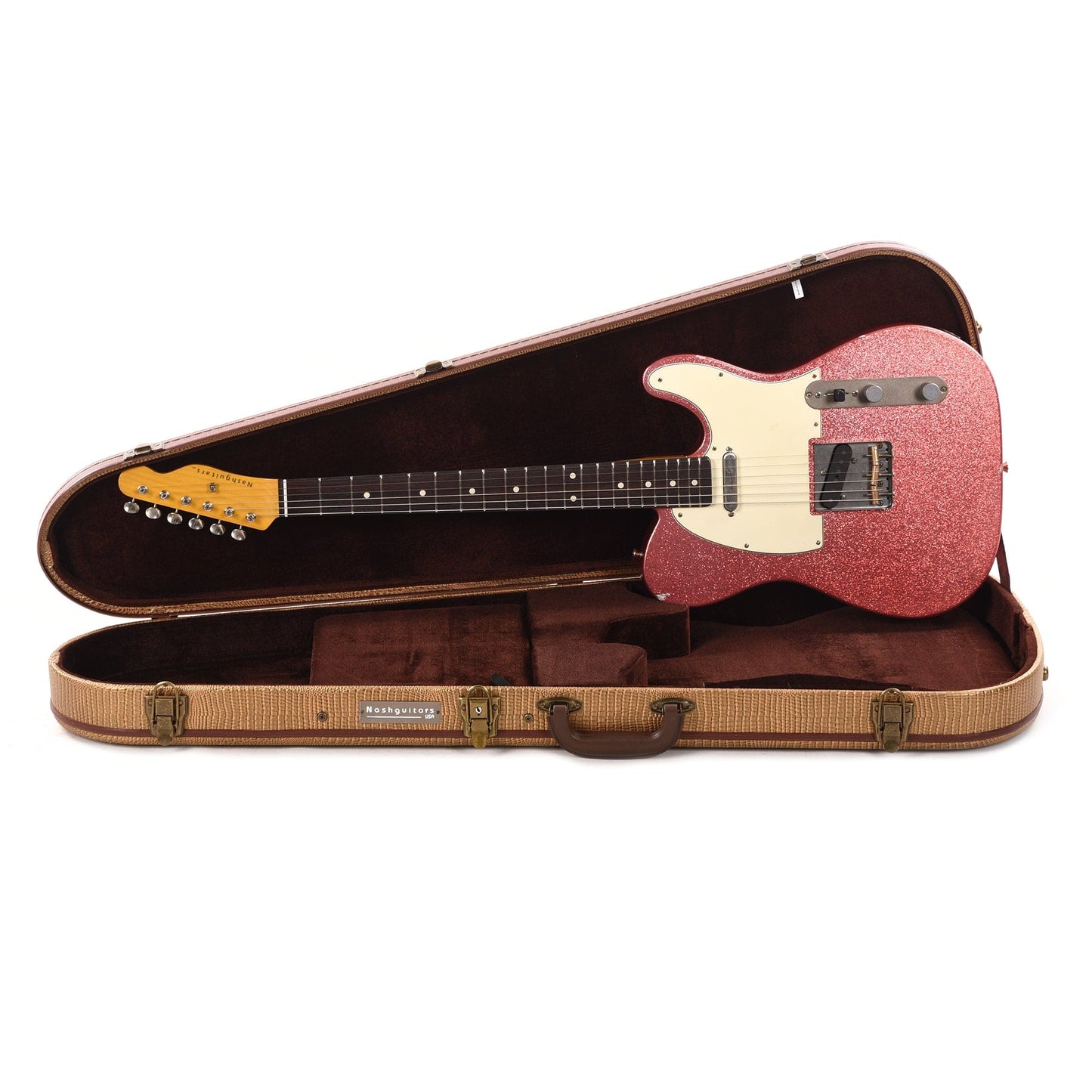 Nash T-63 Pink Sparkle Light Relic w/3-Ply White Pickguard & Lollar Pickups Electric Guitars / Solid Body