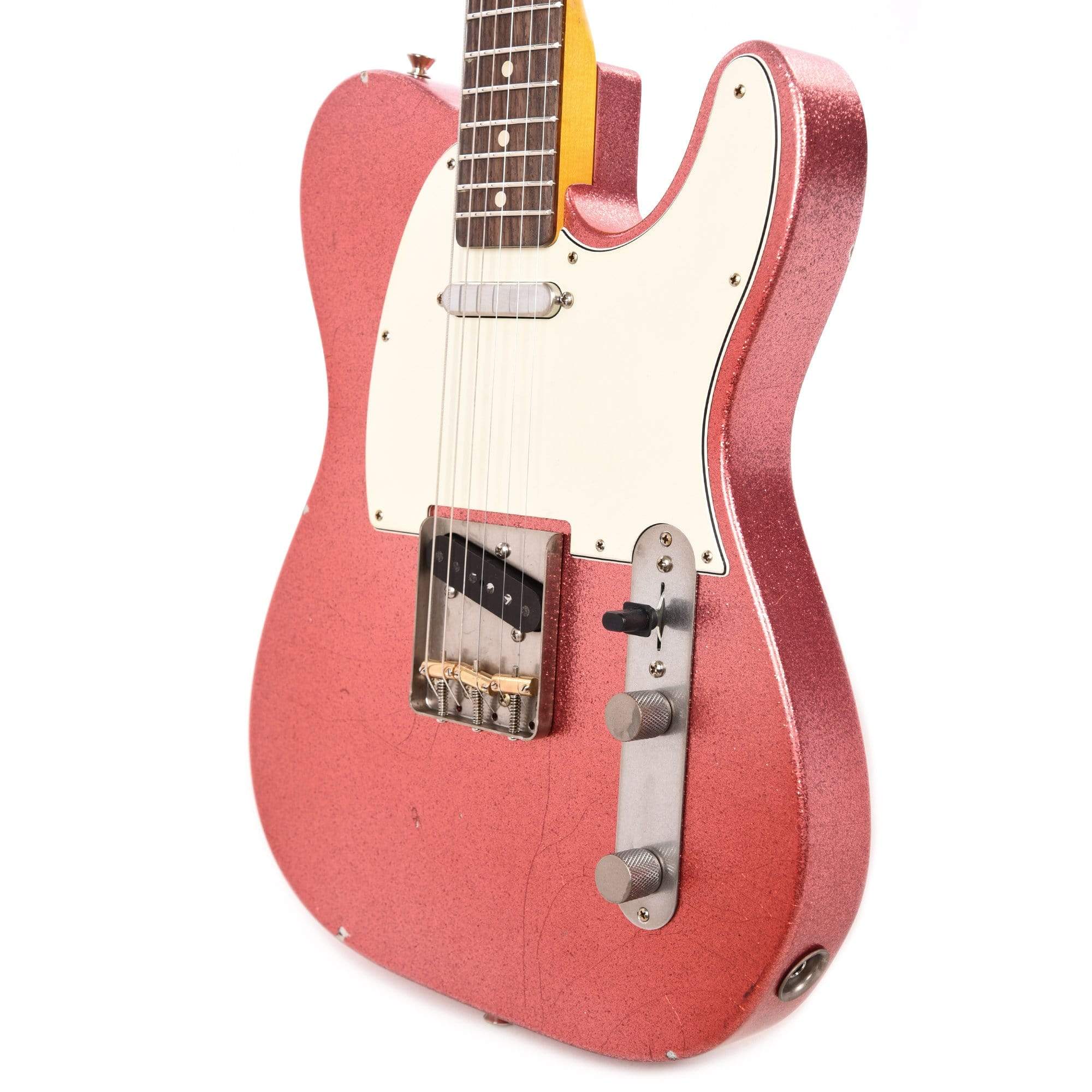 Nash T-63 Pink Sparkle Light Relic w/3-Ply White Pickguard & Lollar Pickups Electric Guitars / Solid Body