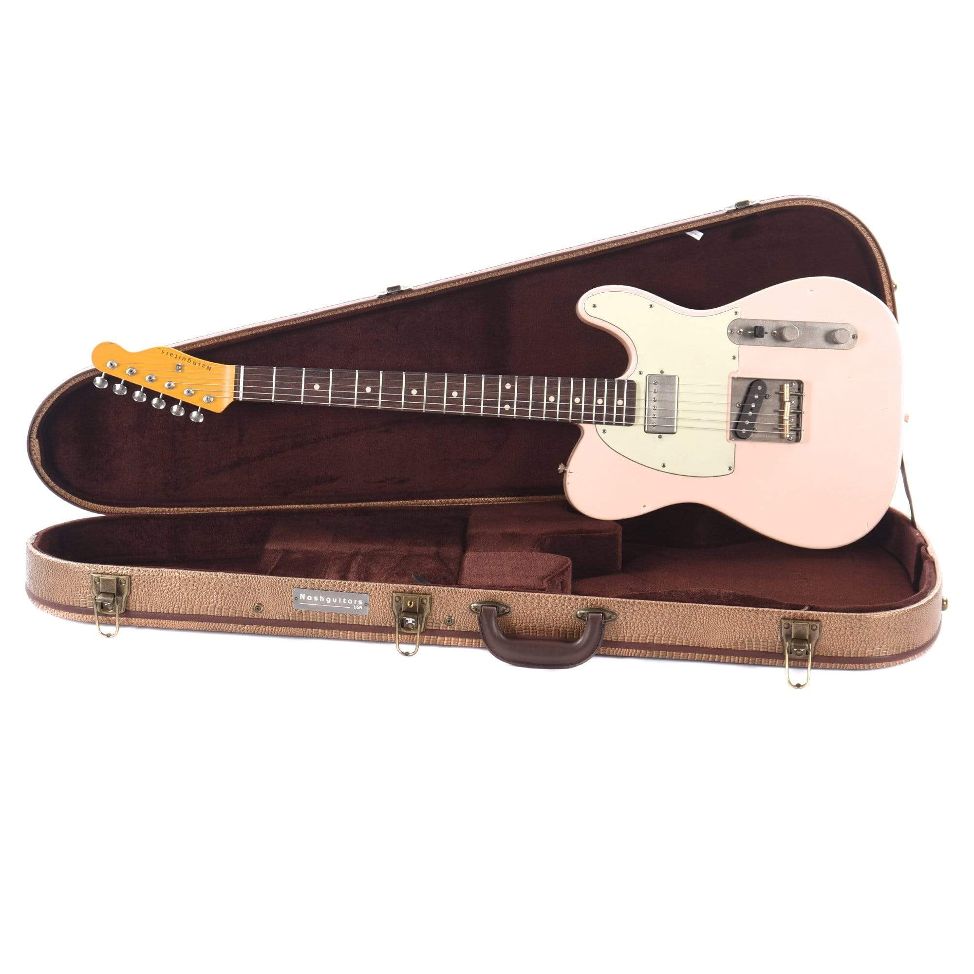 Nash T-63 Shell Pink Light Relic w/Lollar Low Wind Imperial & 3-Ply Mint Pickguard Electric Guitars / Solid Body