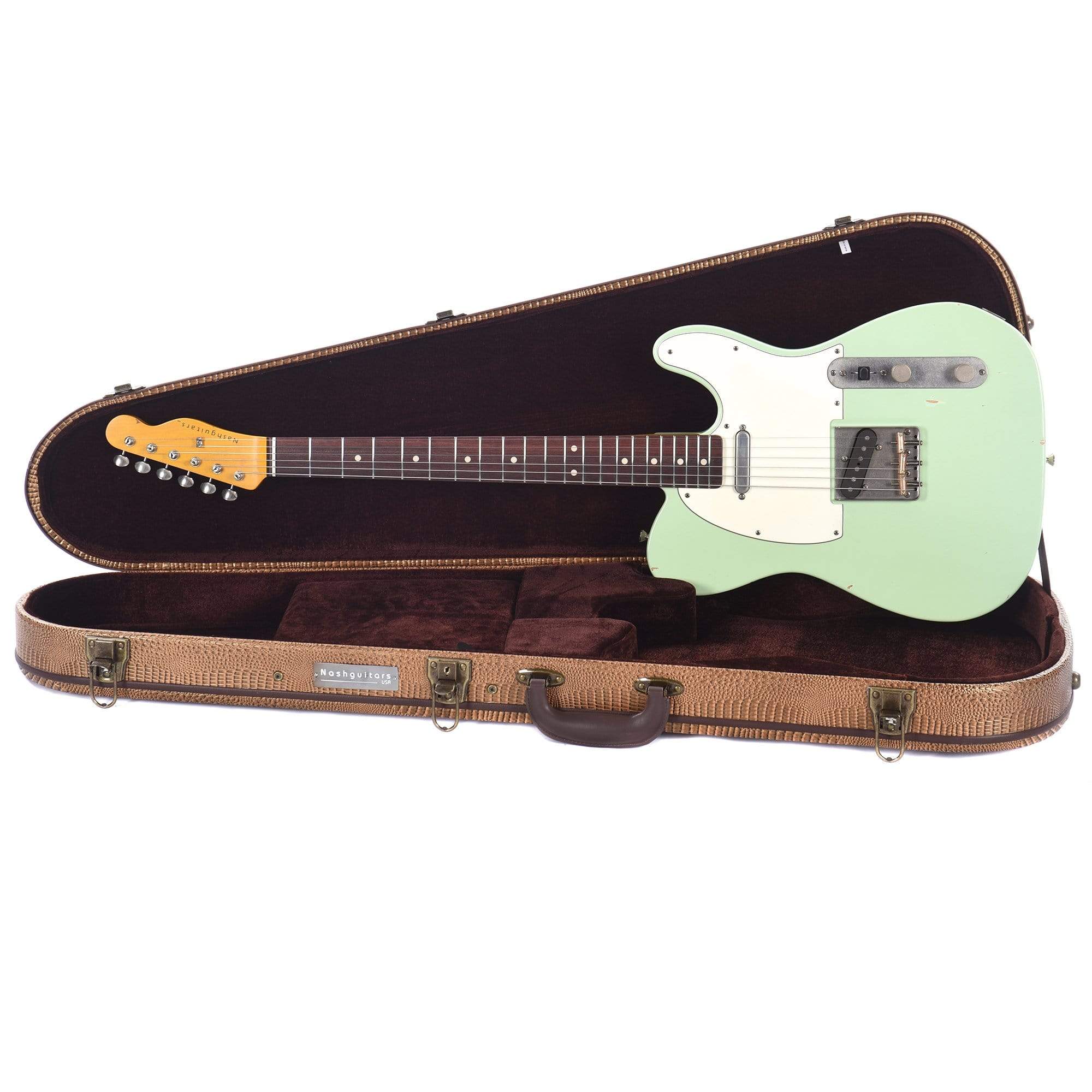Nash T-63 Surf Green Light Relic w/3-Ply White Pickguard & Lollars Electric Guitars / Solid Body