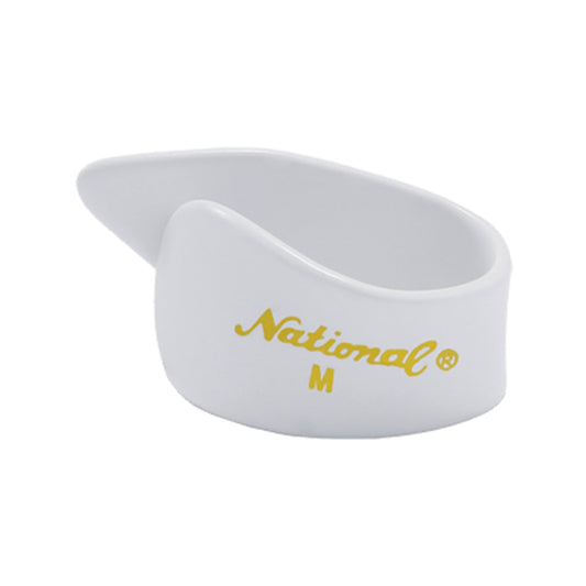 National Celluloid Thumb Picks Medium White 4-Pack Accessories / Picks