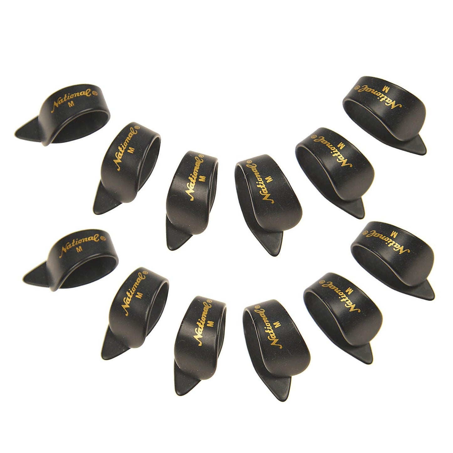 National Picks Thumb Pick Black Medium 12 Pack Accessories / Picks