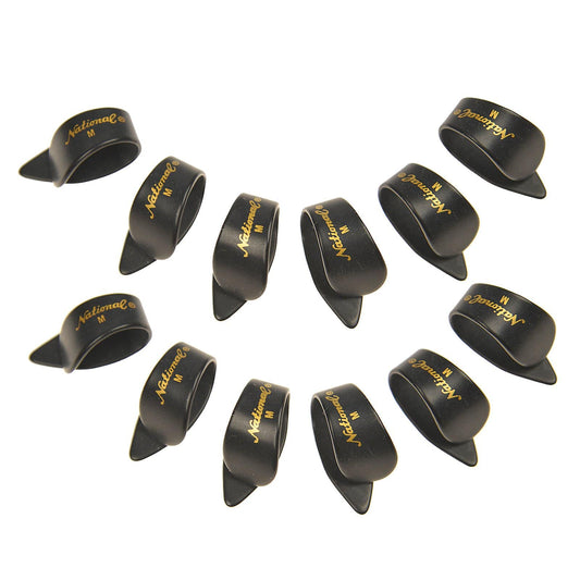 National Picks Thumb Pick Black Medium 12 Pack Accessories / Picks
